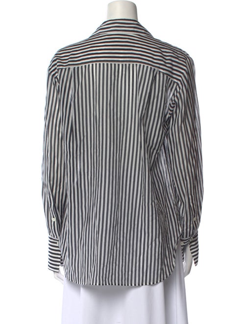FRAME Striped Long Sleeve Button-Up Top