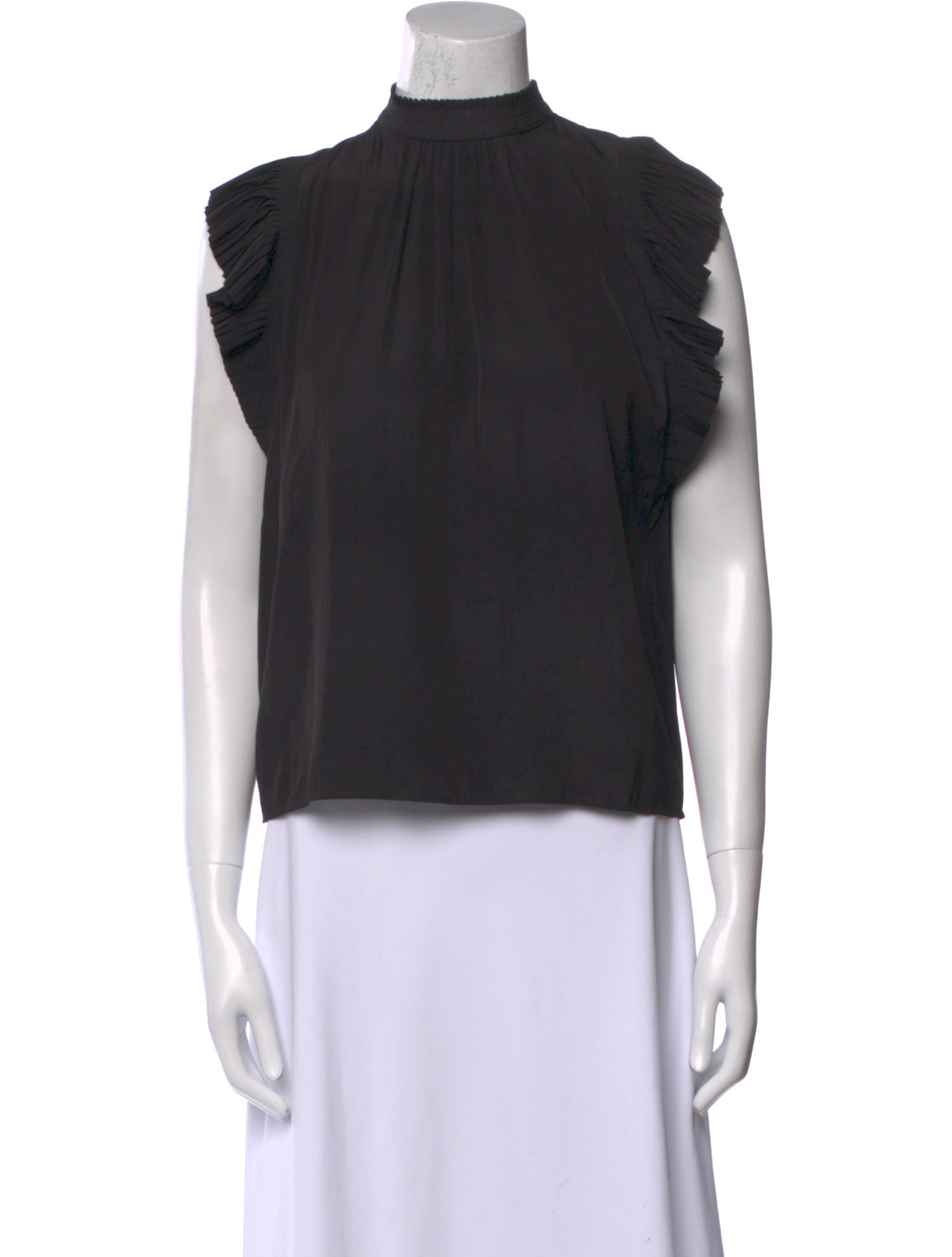 FRAME Mock Neck Sleeveless Top