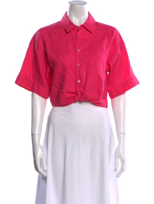 FRAME Short Sleeve Crop Top