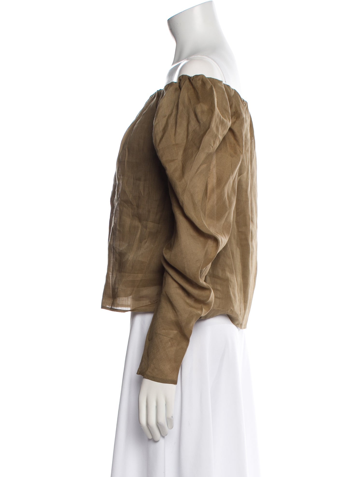 FRAME Off-The-Shoulder Long Sleeve Top