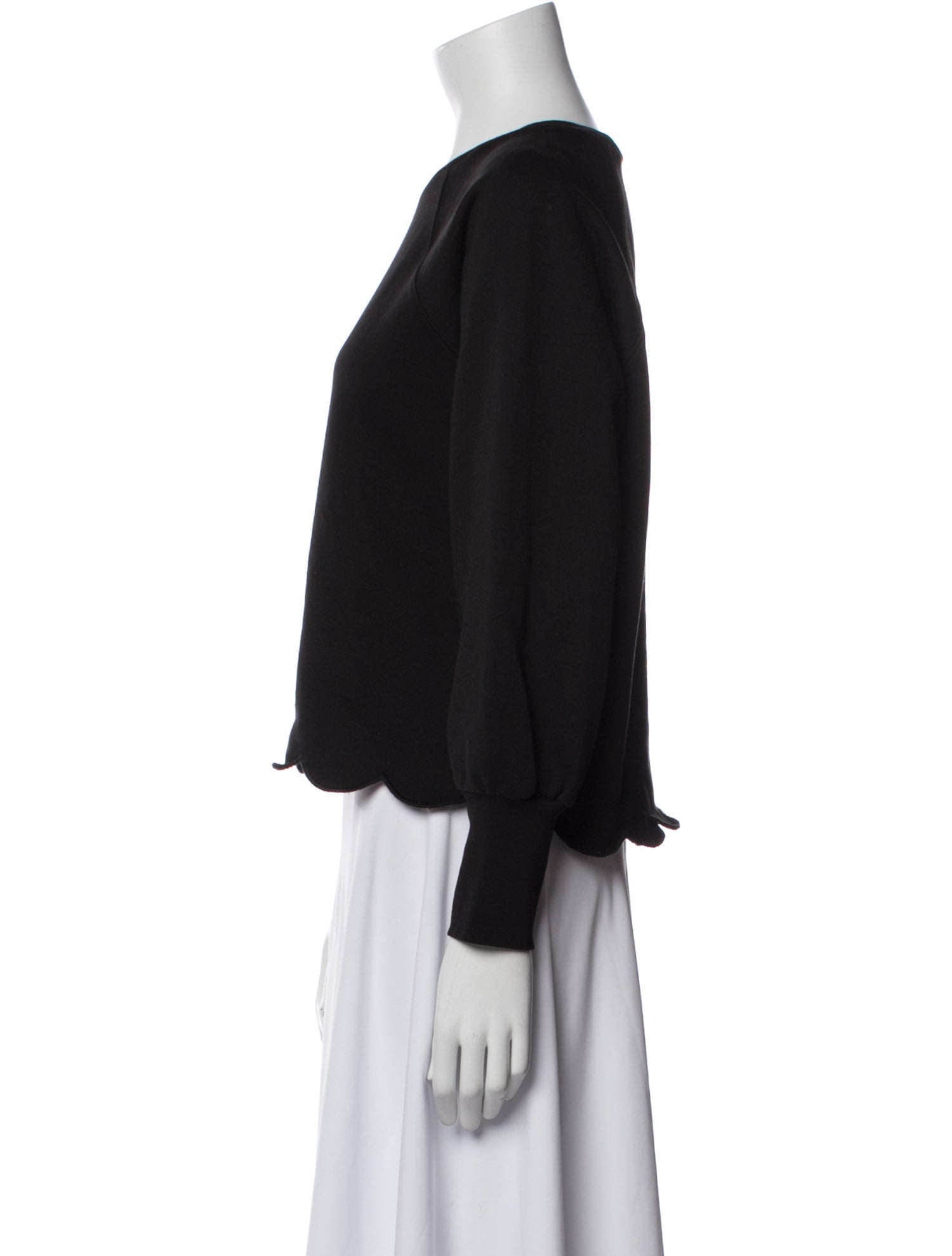 FRAME Crew Neck Three-Quarter Sleeve Sweatshirt