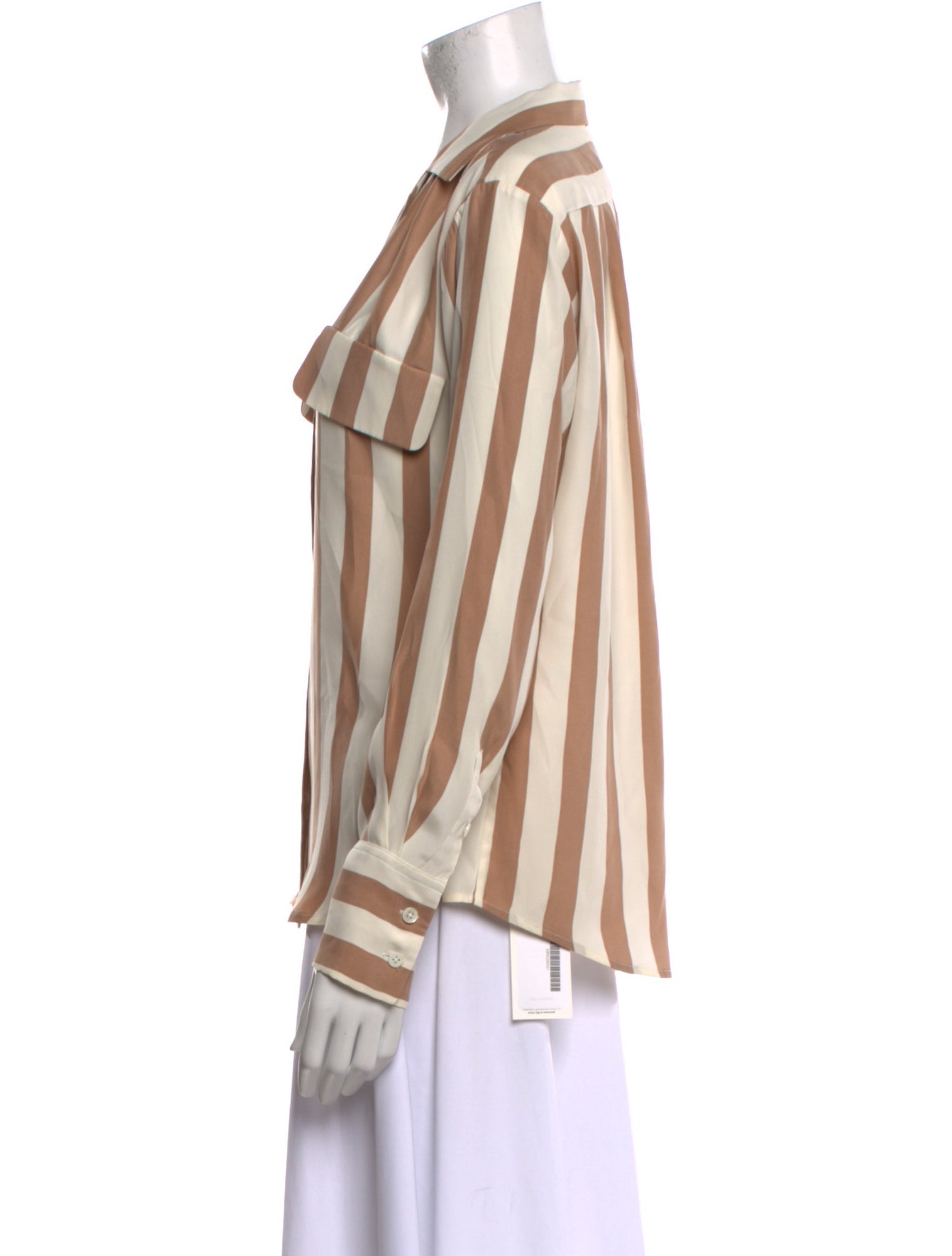 FRAME Silk Striped Blouse