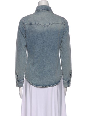 FRAME Long Sleeve Button-Up Top