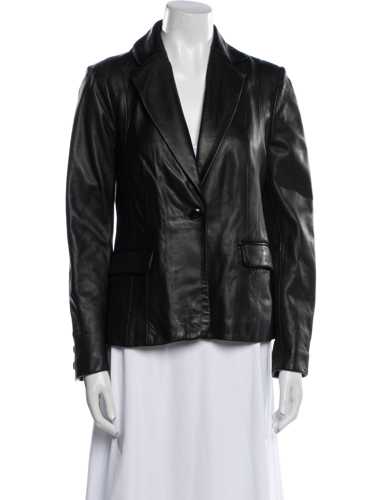 FRAME Lamb Leather Blazer