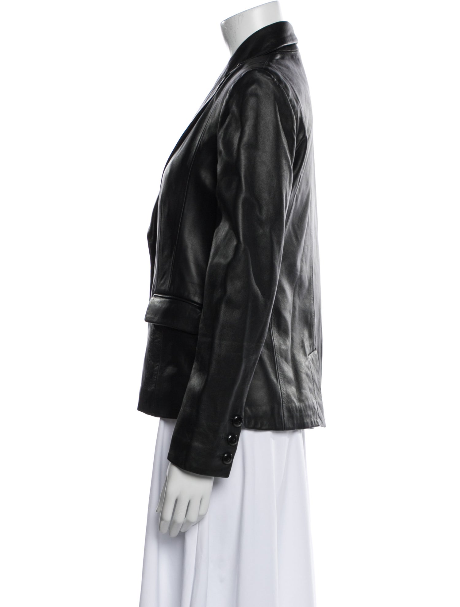 FRAME Lamb Leather Blazer