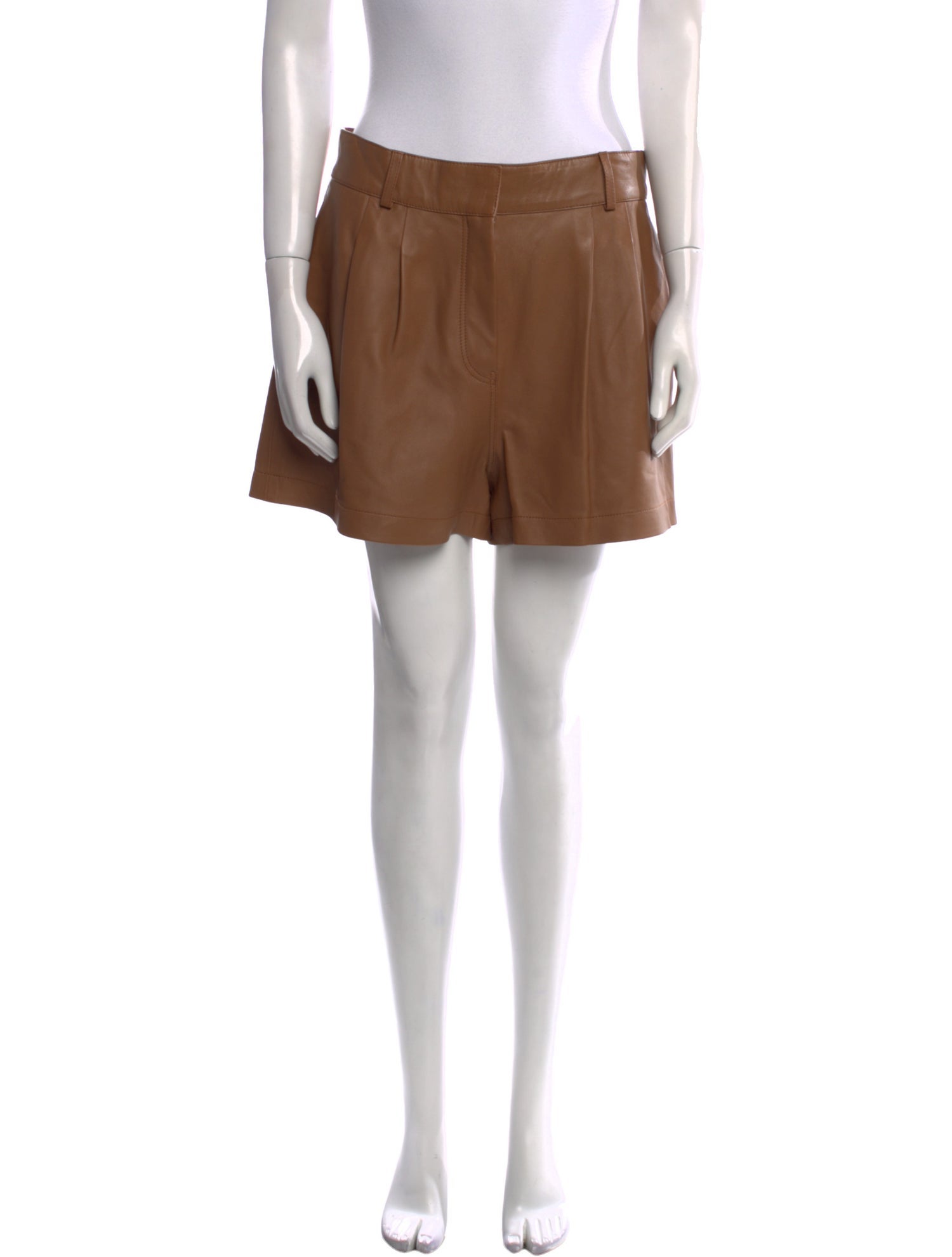 FRAME Lamb Leather Mini Shorts