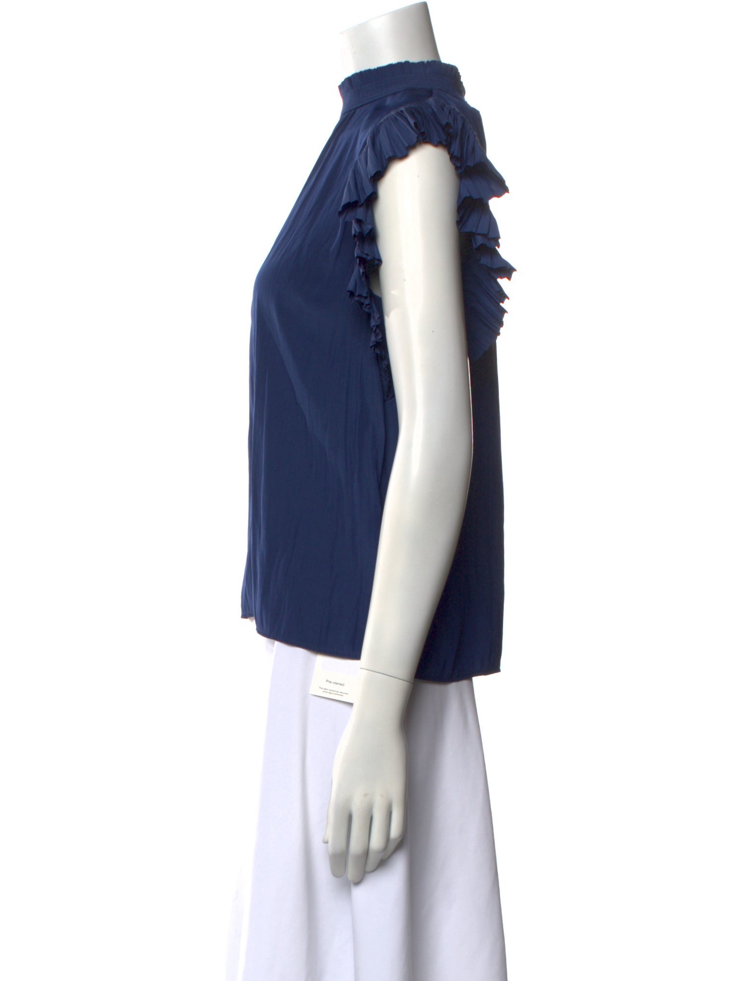 FRAME Mock Neck Short Sleeve Top