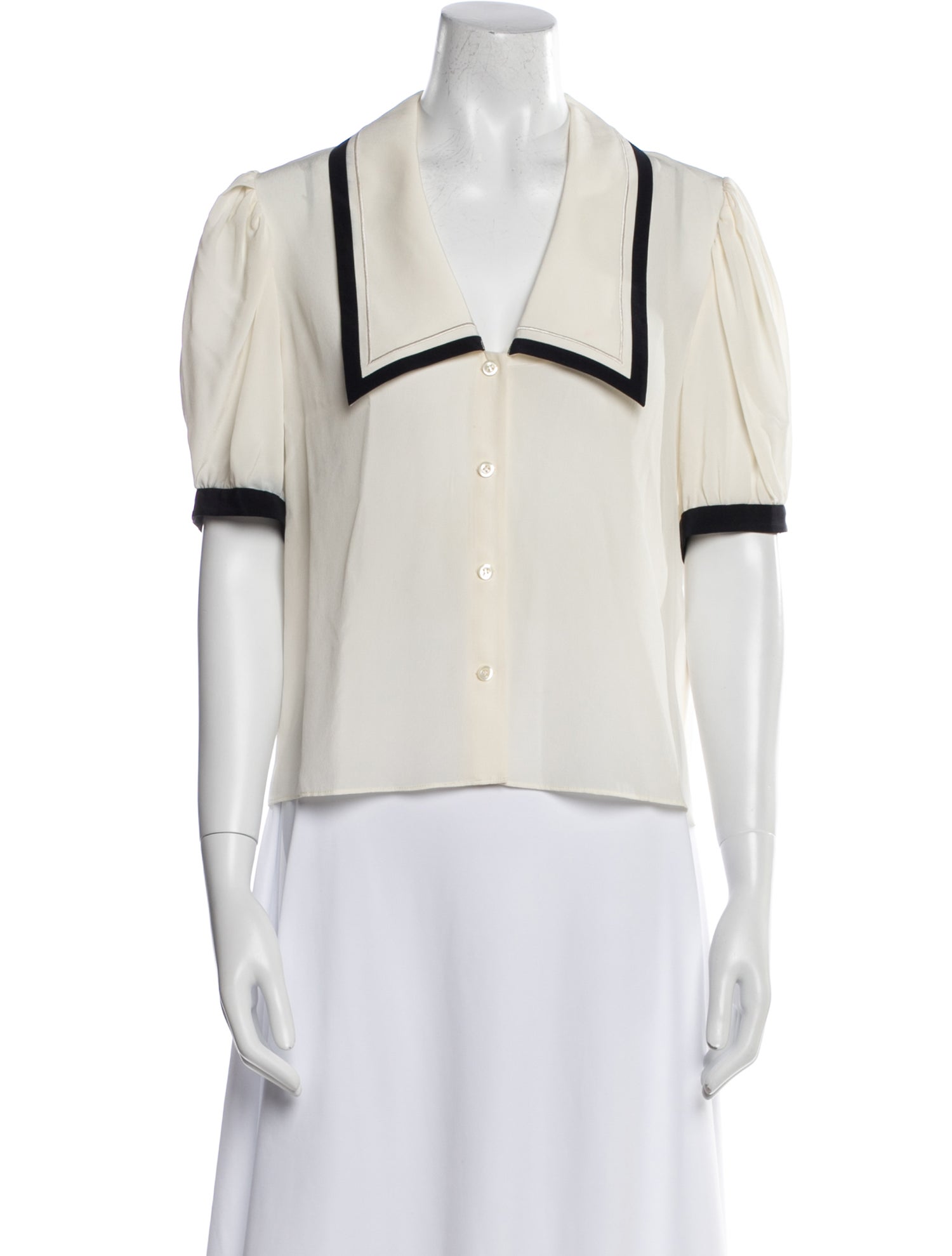 FRAME Silk V-Neck Polo