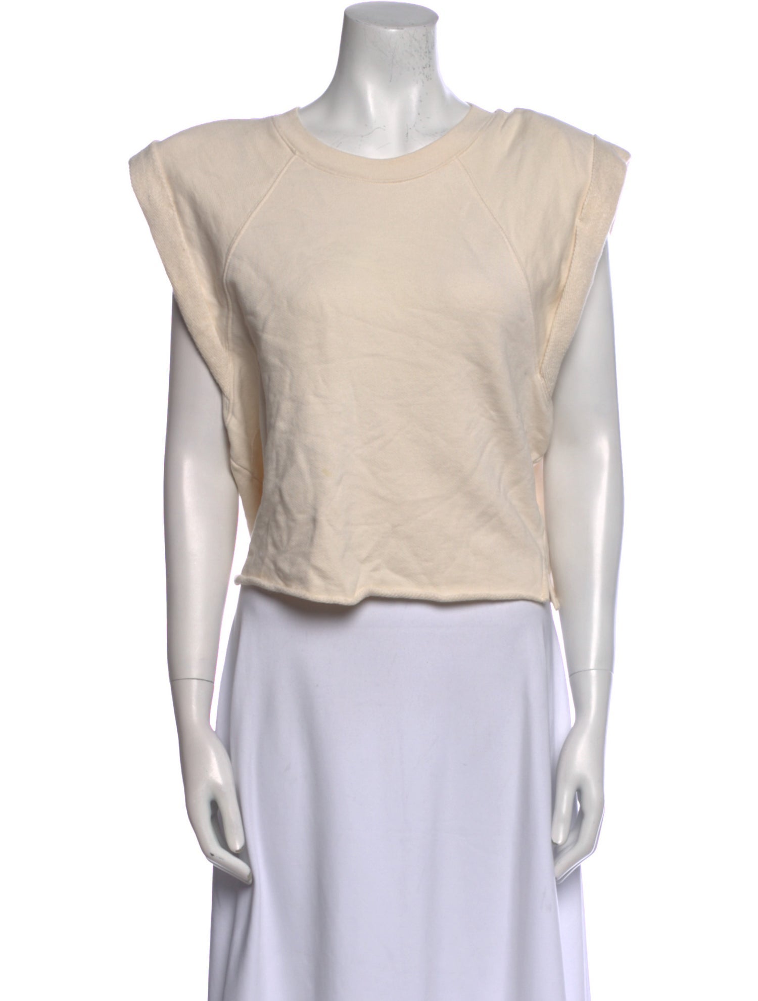 FRAME Bateau Neckline Sleeveless Crop Top