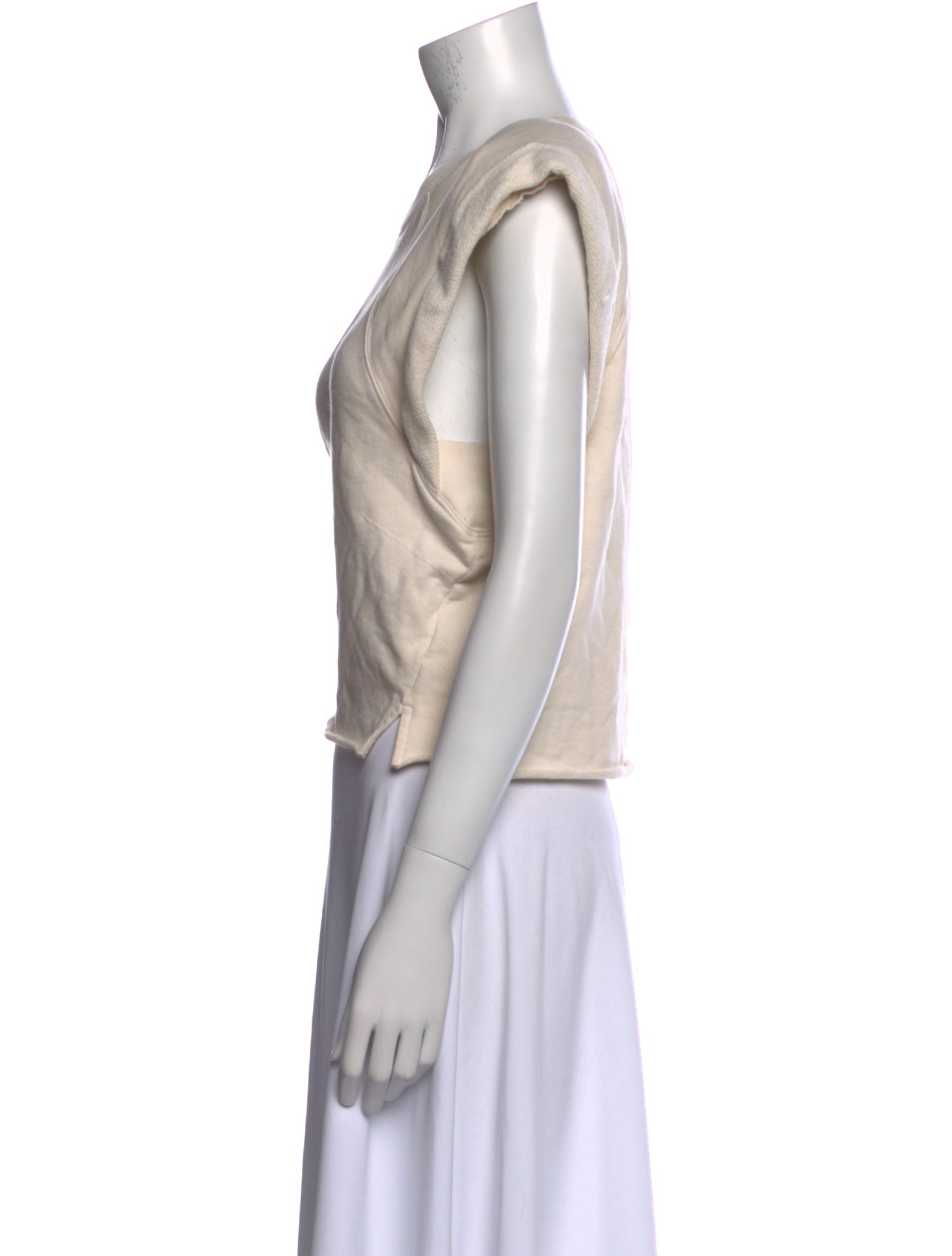 FRAME Bateau Neckline Sleeveless Crop Top