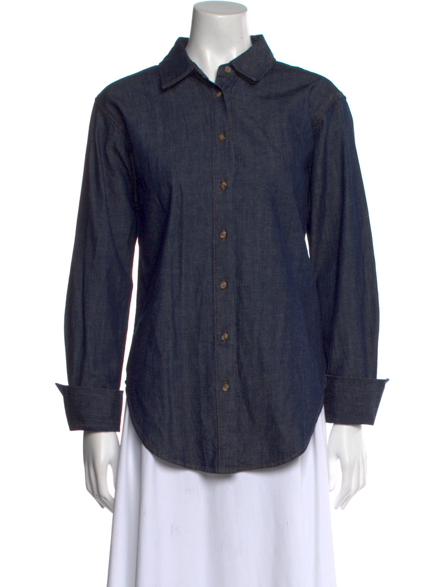 FRAME Long Sleeve Button-Up Top