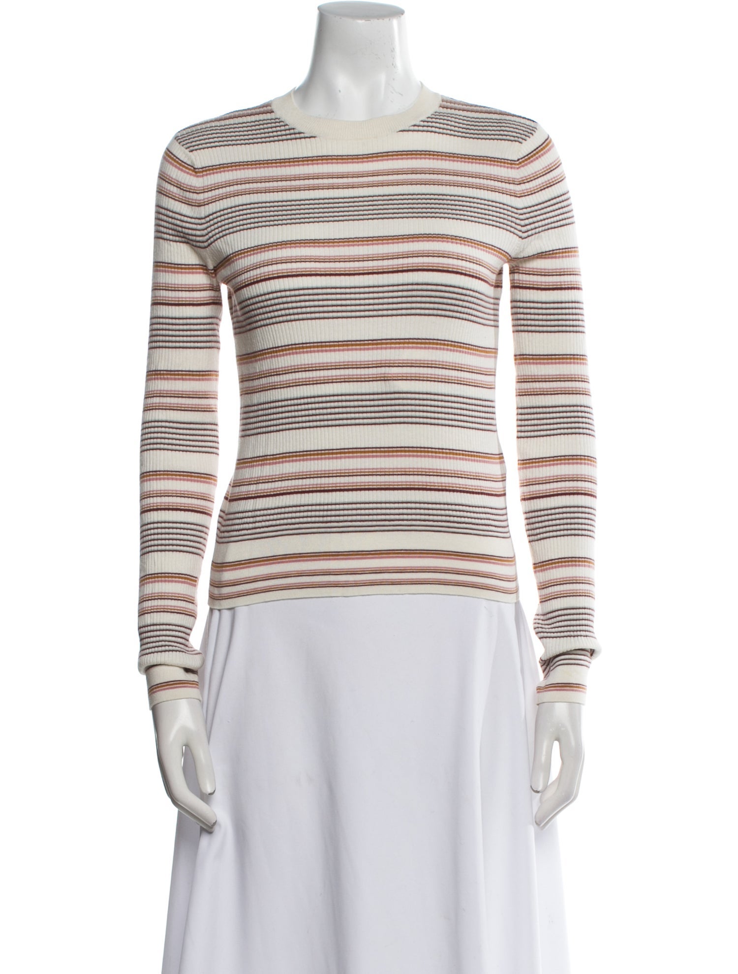 FRAME Striped Crew Neck Sweater