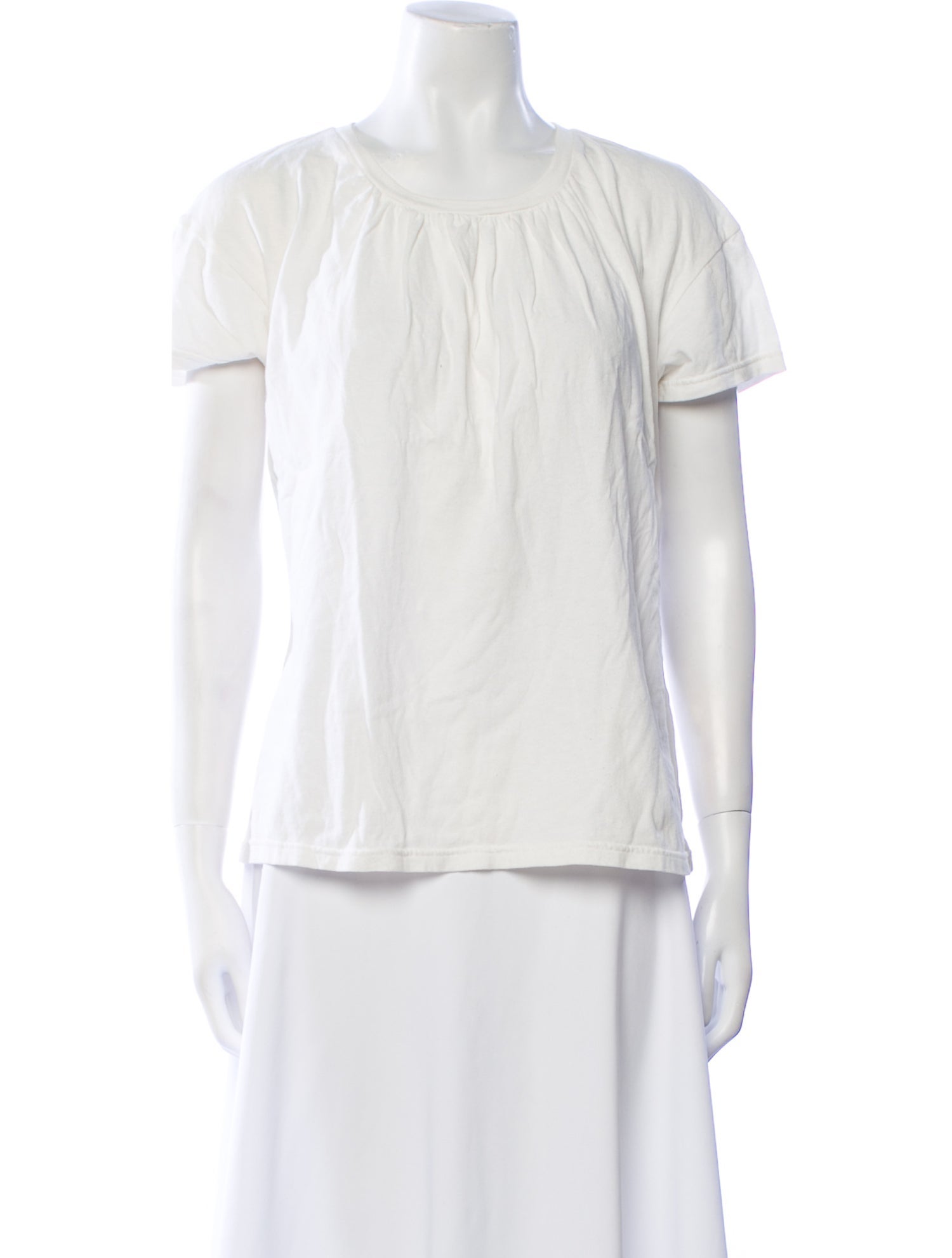 FRAME Silk Scoop Neck T-Shirt