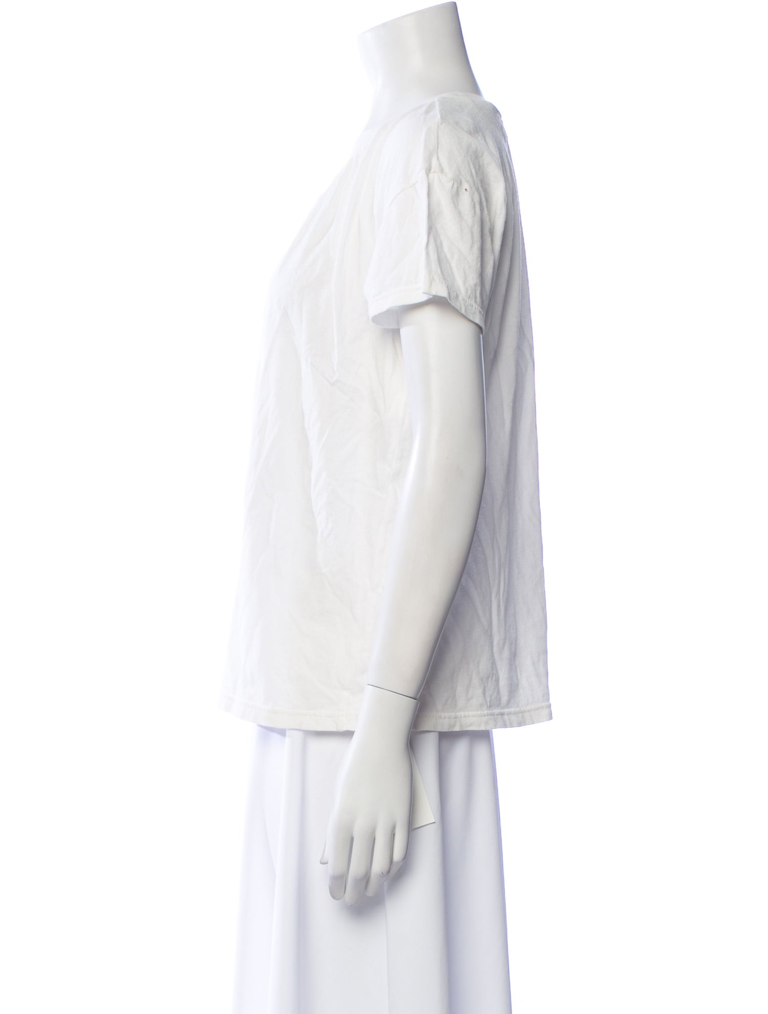 FRAME Silk Scoop Neck T-Shirt