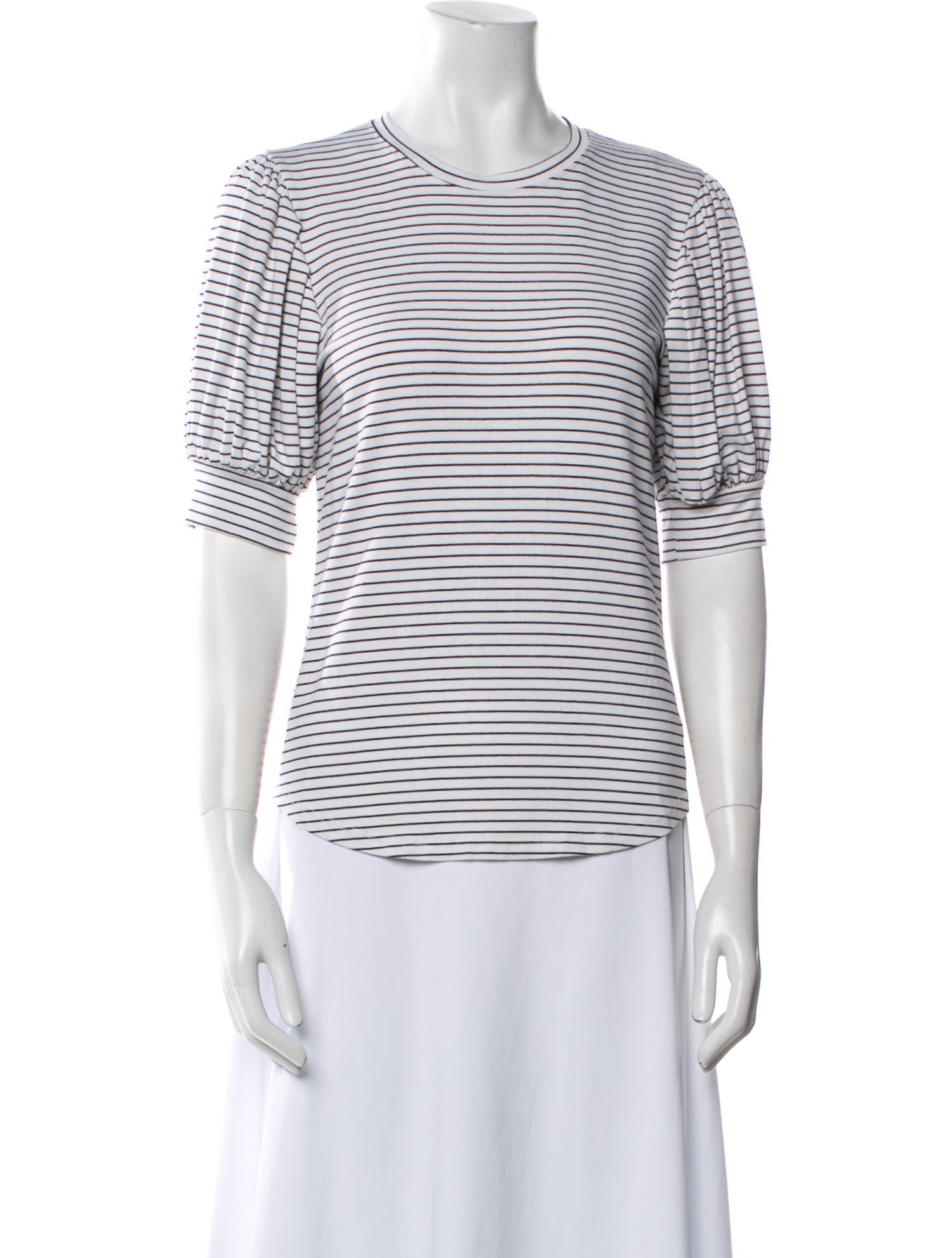 FRAME Striped Crew Neck T-Shirt