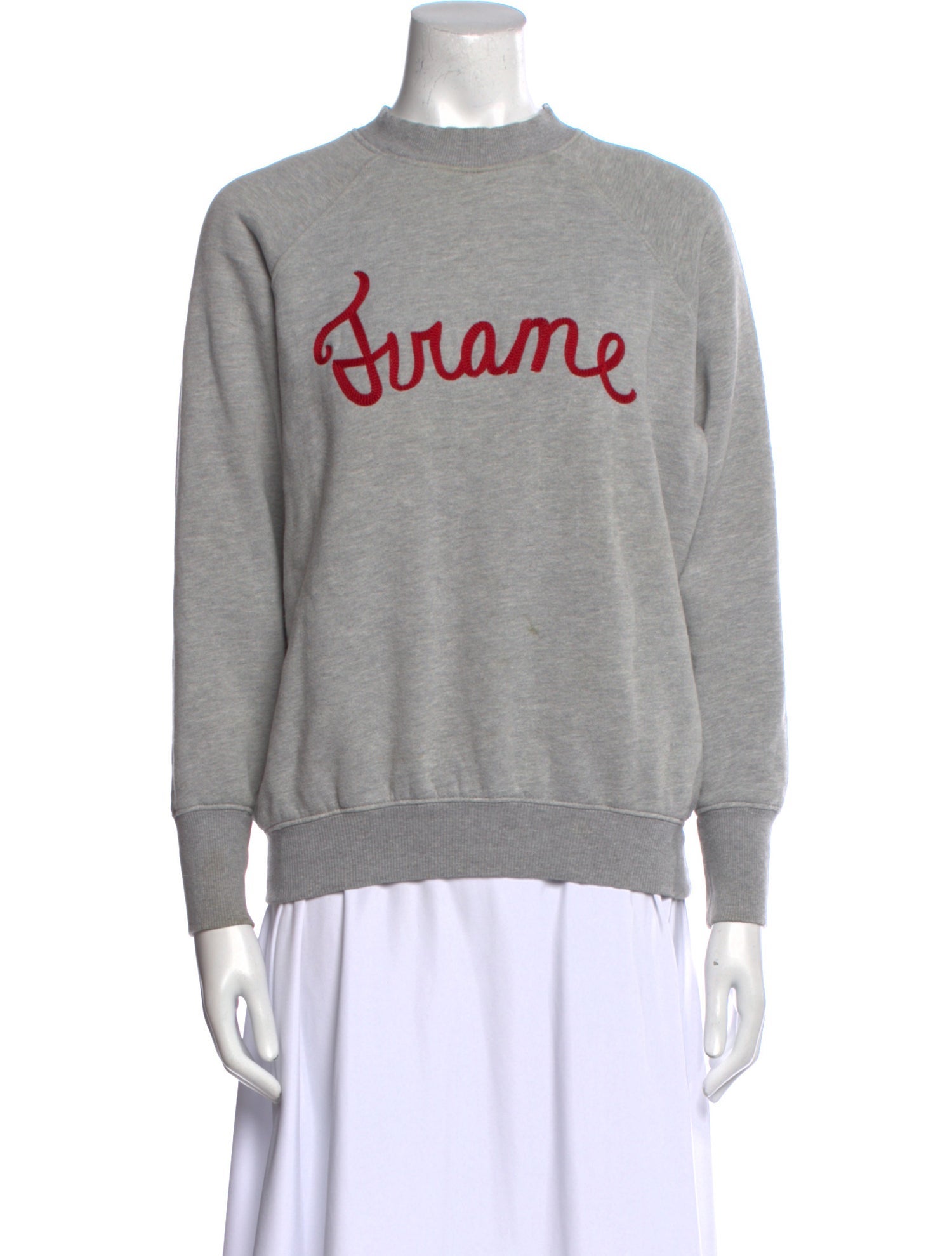 FRAME Graphic Print Crew Neck Sweatshirt
