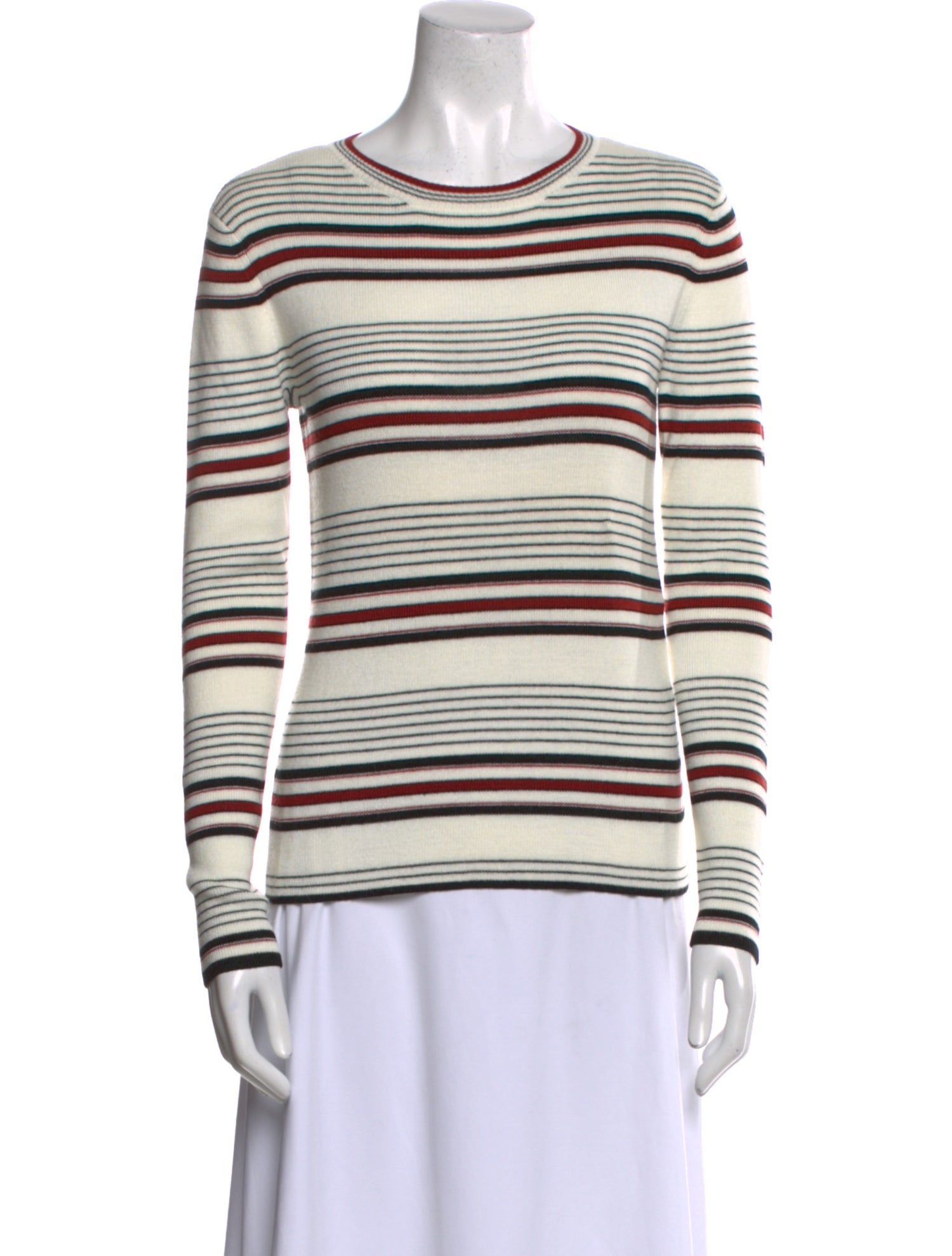 FRAME Striped Scoop Neck Sweater