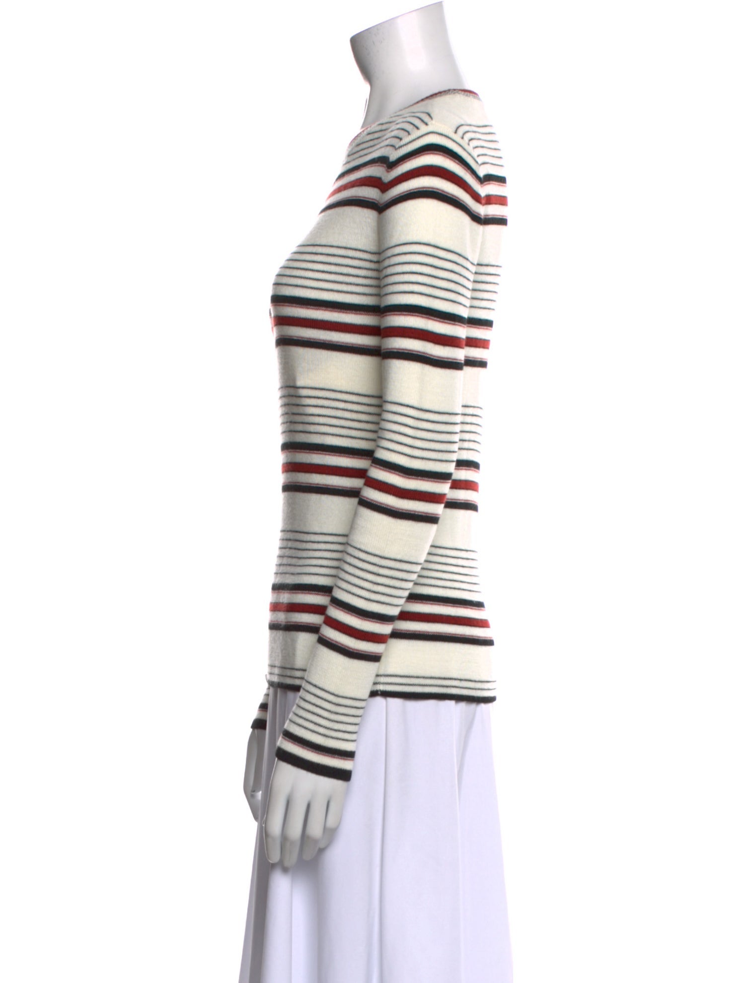 FRAME Striped Scoop Neck Sweater