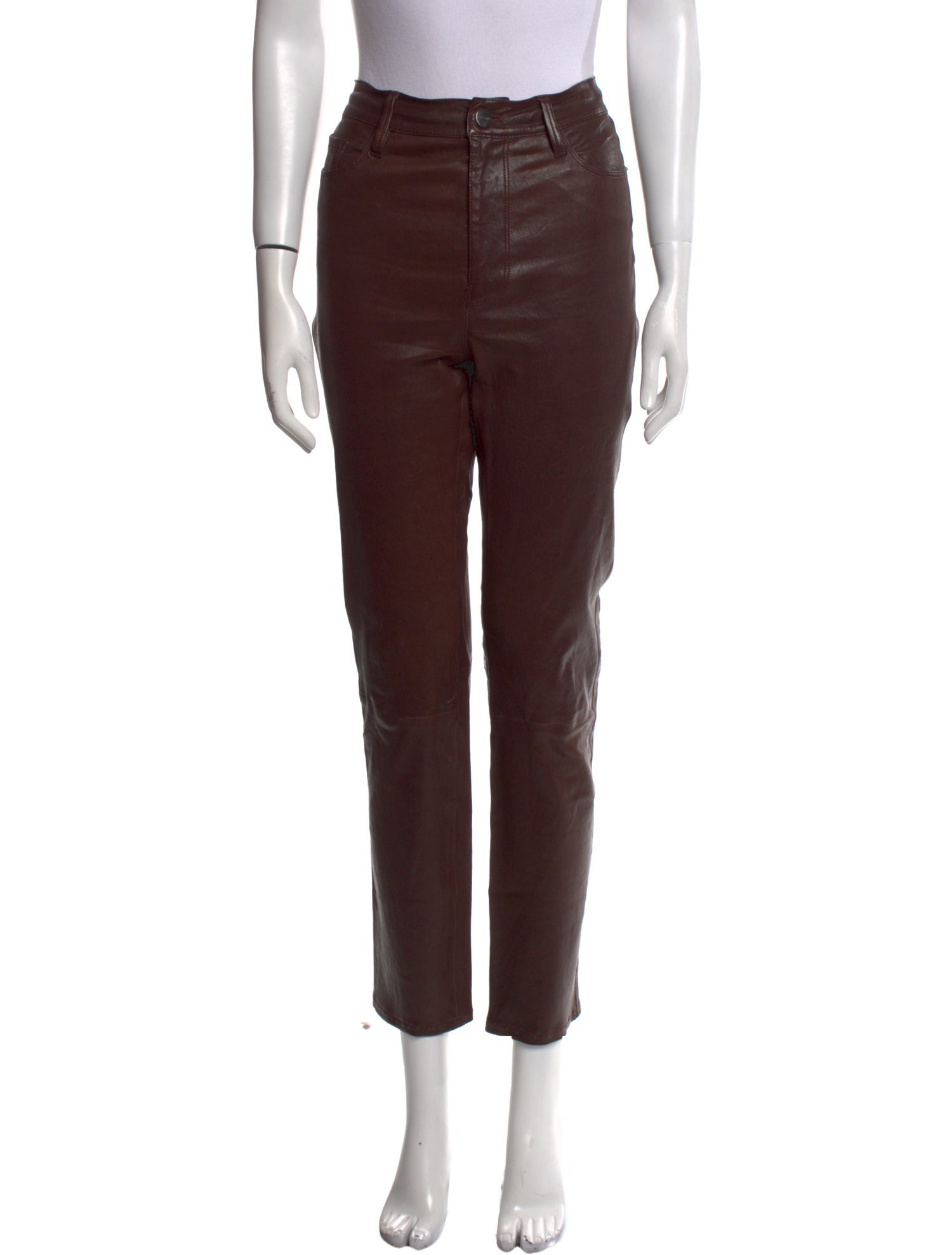 FRAME Lamb Leather Straight Leg Pants