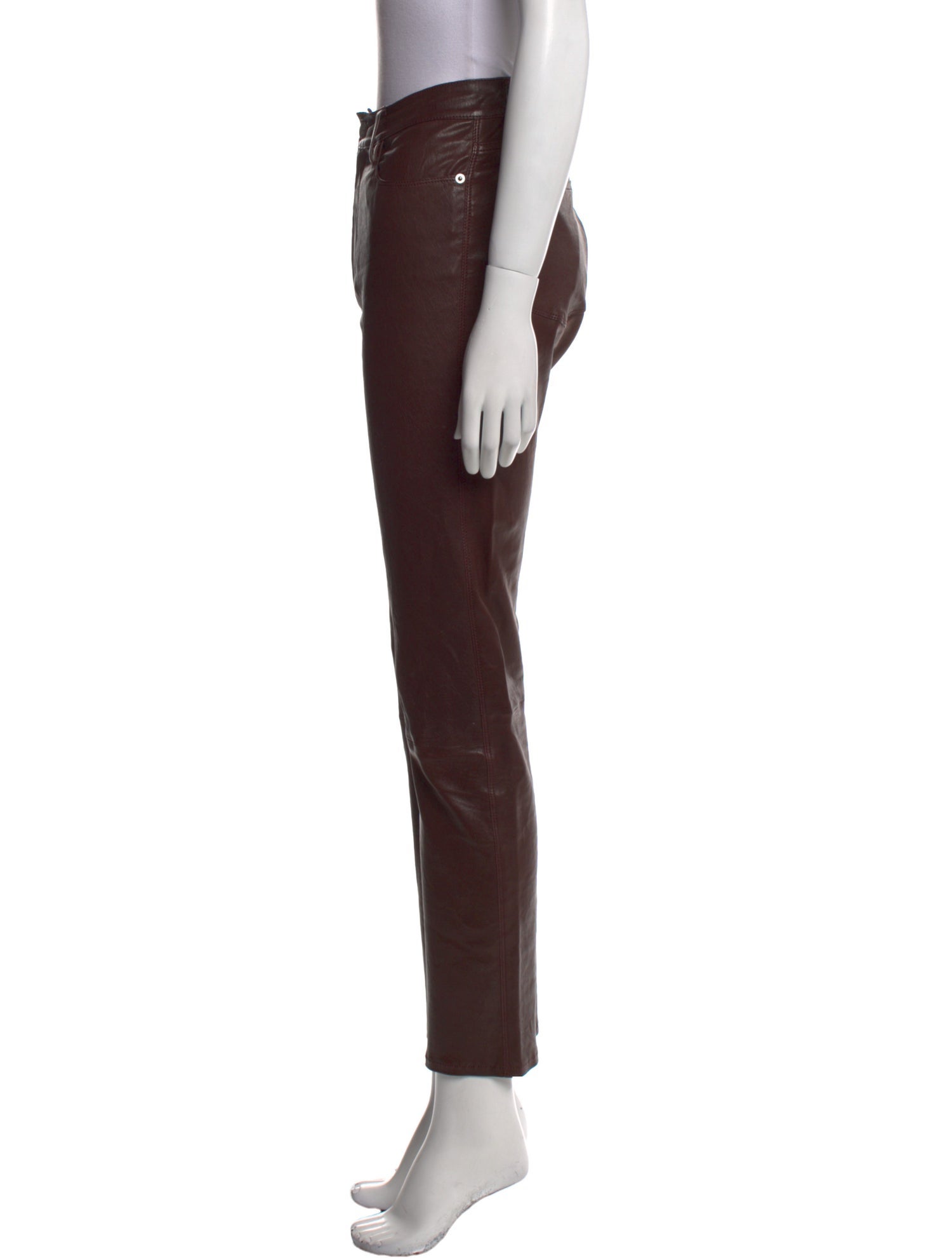 FRAME Lamb Leather Straight Leg Pants