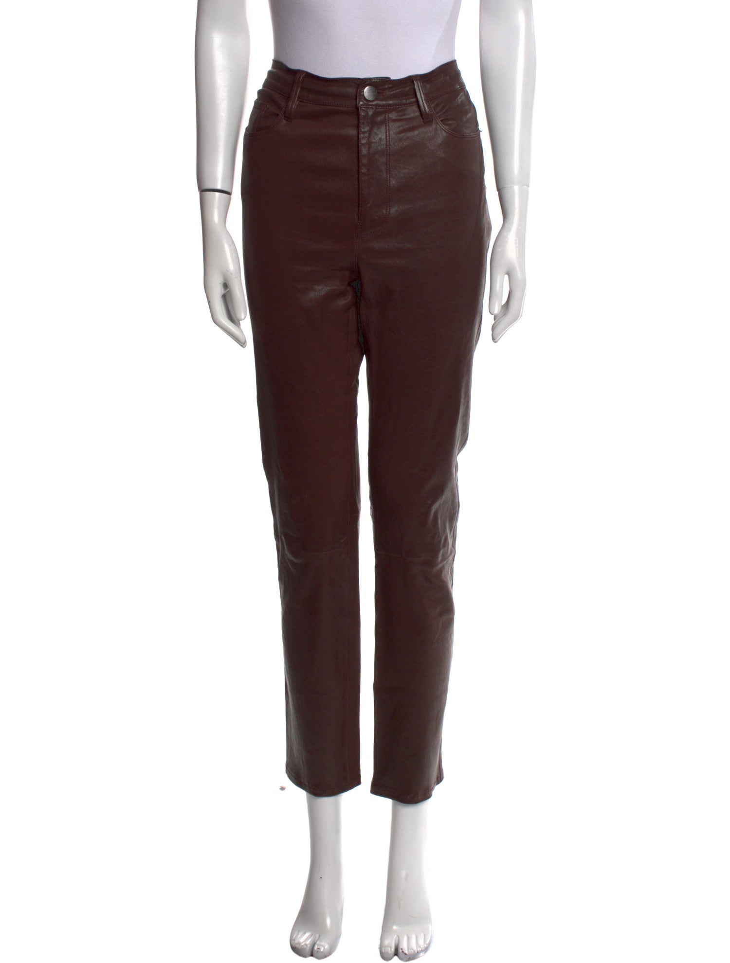 FRAME Lamb Leather Straight Leg Pants
