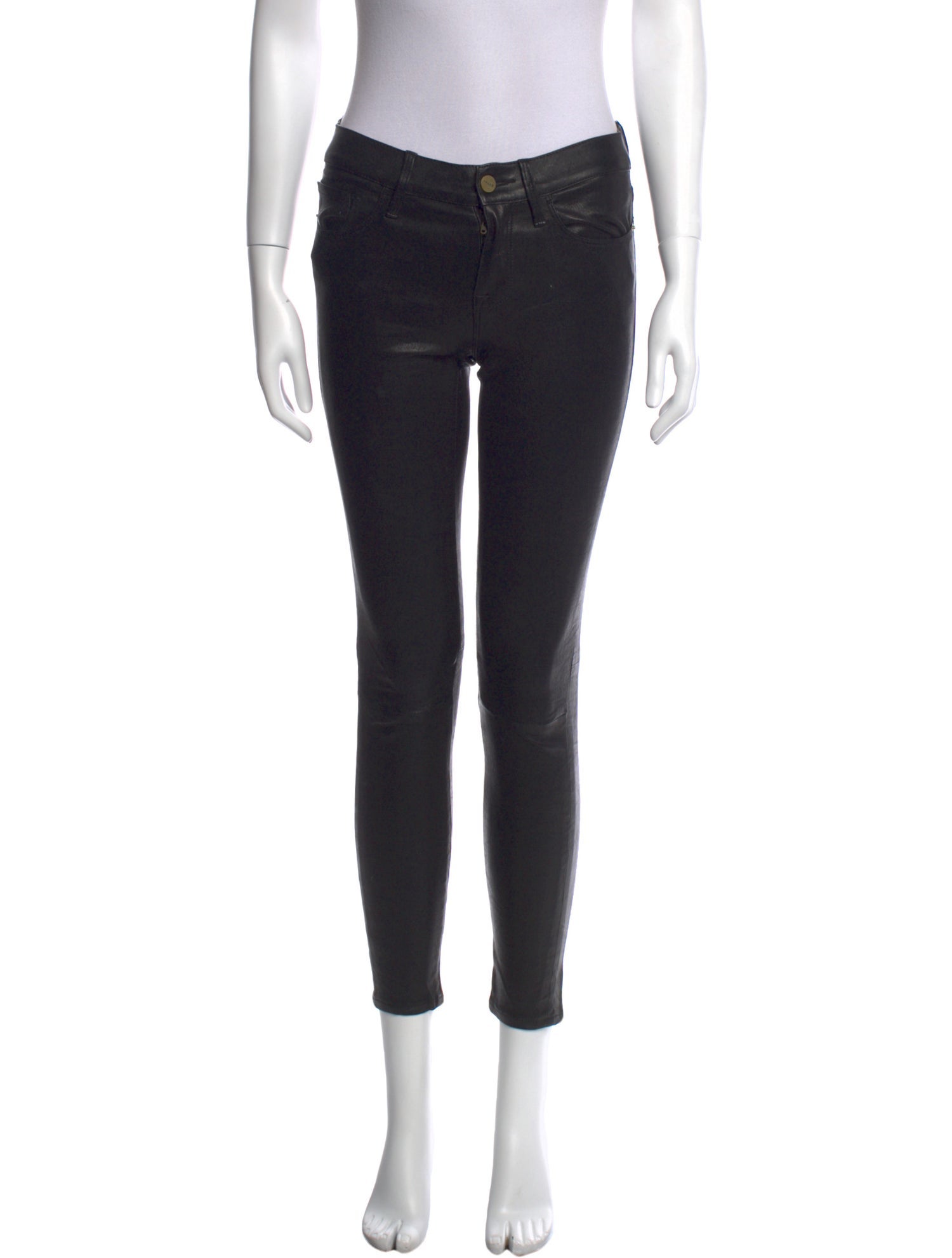 FRAME Lamb Leather Skinny Leg Pants