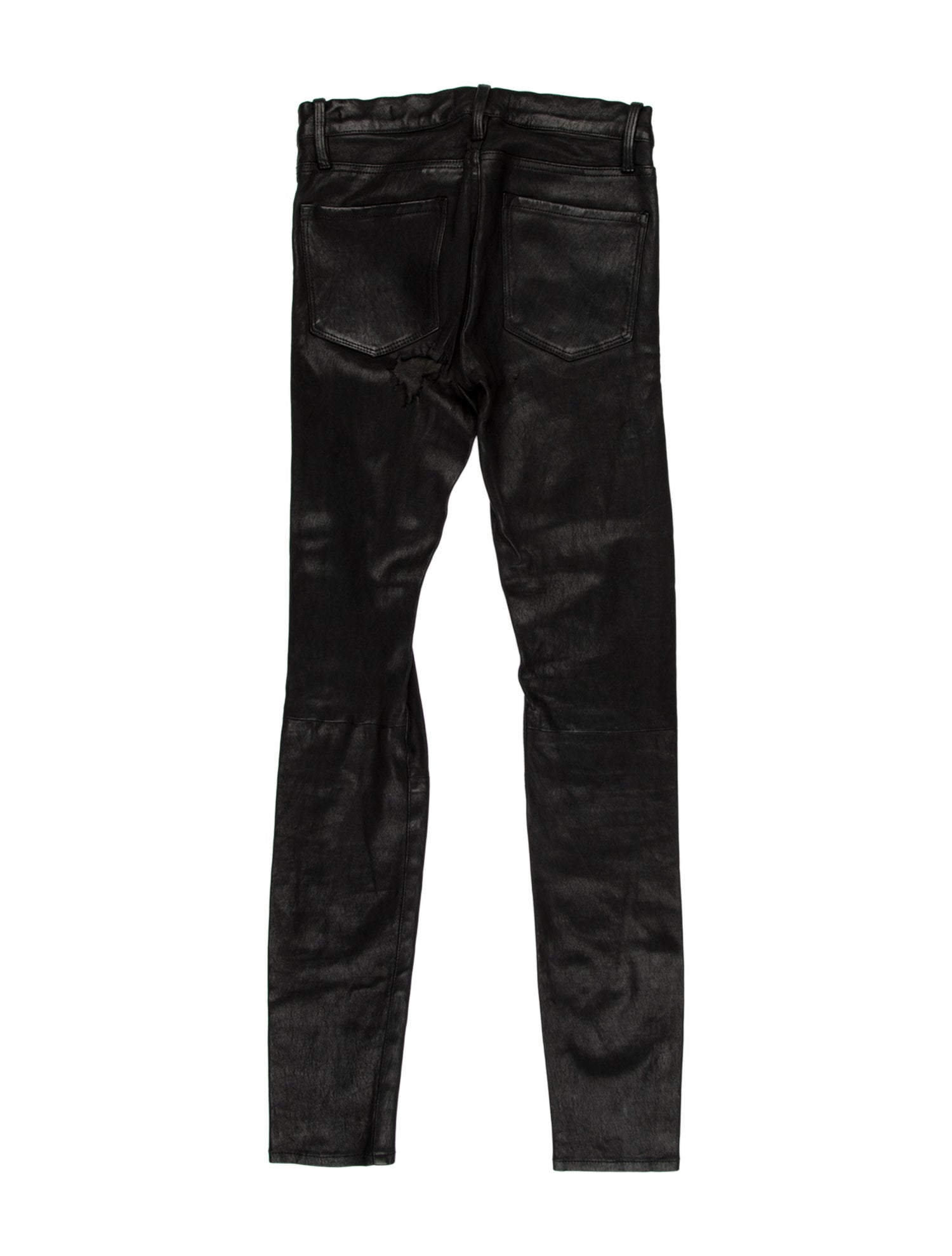 FRAME Lamb Leather Skinny Leg Pants