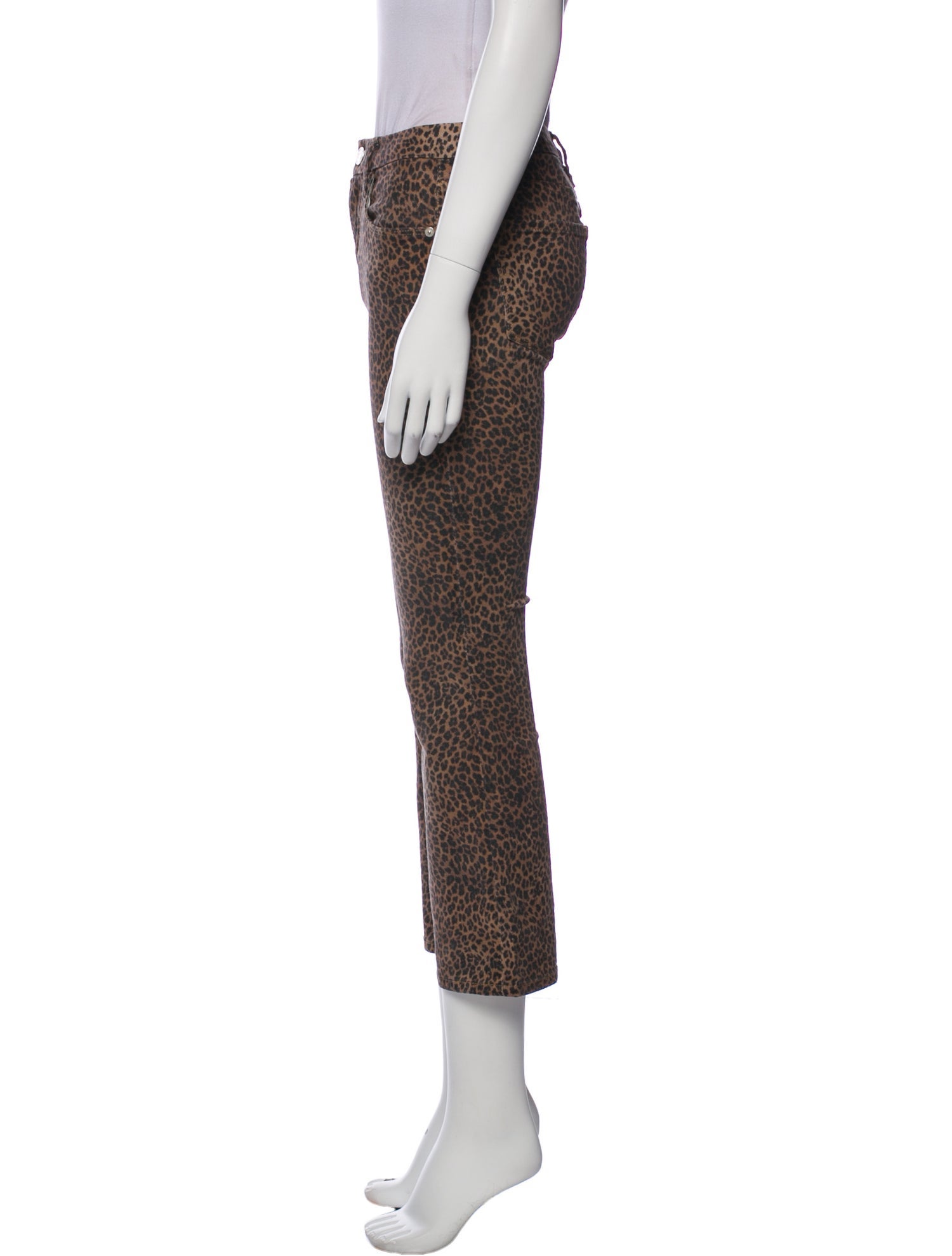 FRAME Animal Print Wide Leg Pants