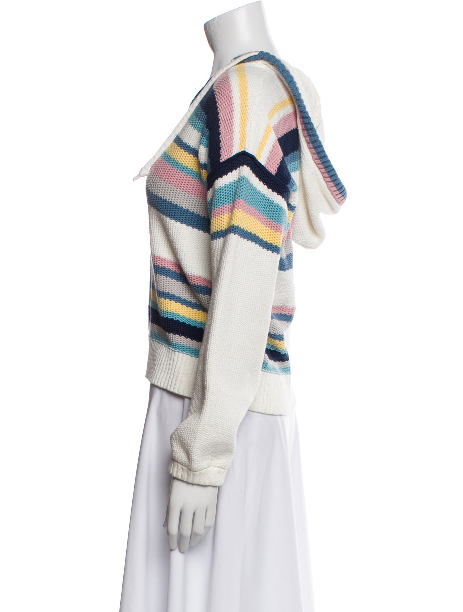 FRAME Striped V-Neck Sweater