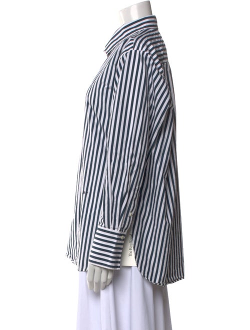 FRAME Striped Long Sleeve Button-Up Top