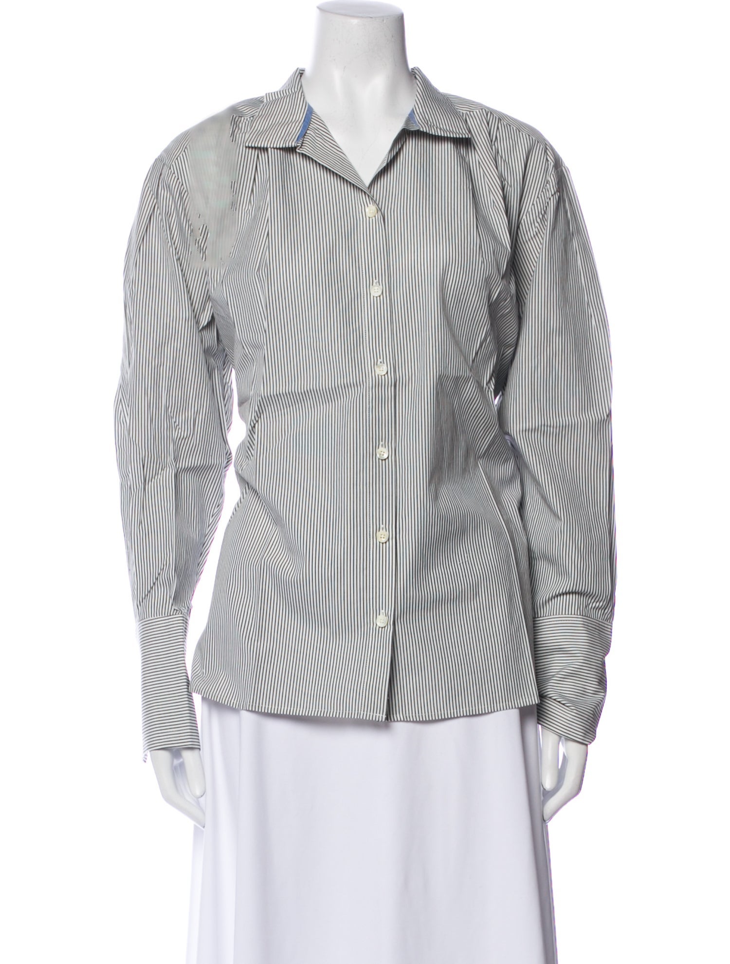 FRAME Striped Long Sleeve Button-Up Top w/ Tags