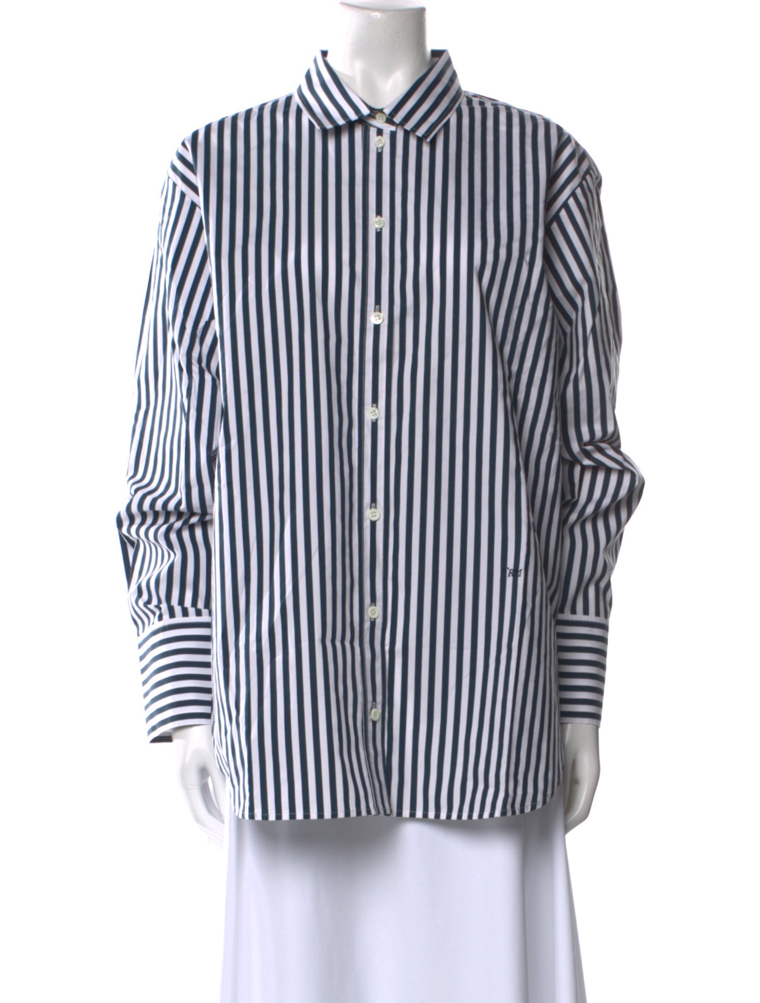 FRAME Striped Long Sleeve Button-Up Top w/ Tags