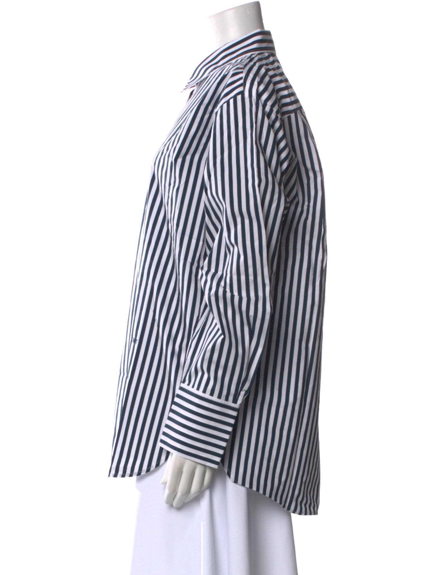 FRAME Striped Long Sleeve Button-Up Top w/ Tags