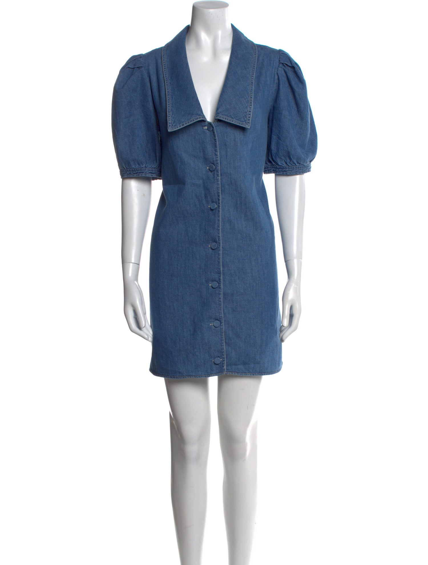 FRAME V-Neck Mini Dress