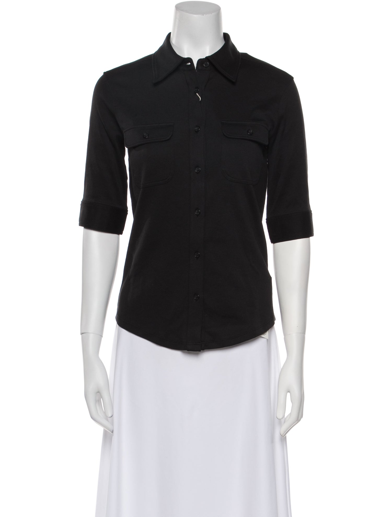 FRAME Three-Quarter Sleeve Button-Up Top w/ Tags