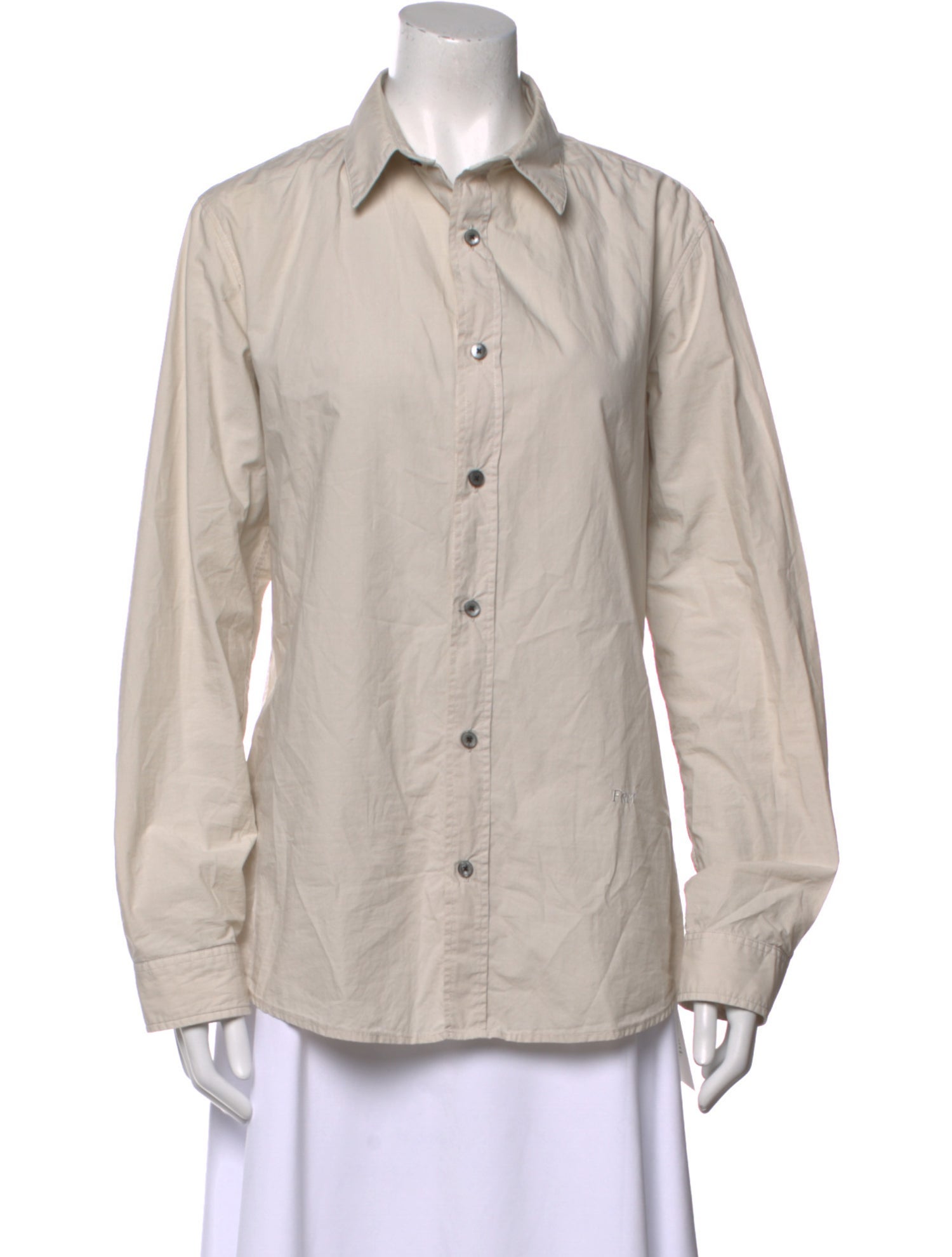 FRAME Long Sleeve Button-Up Top
