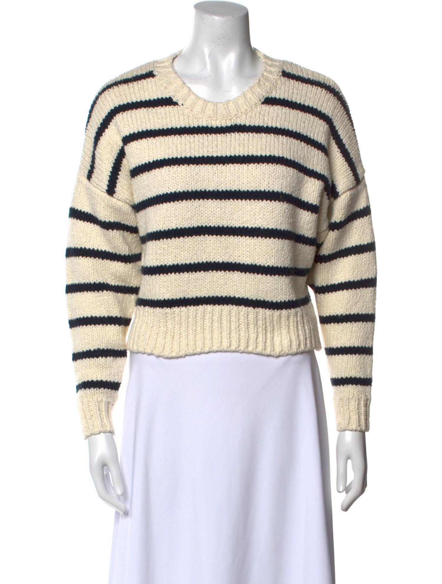 FRAME Striped Crew Neck Sweater