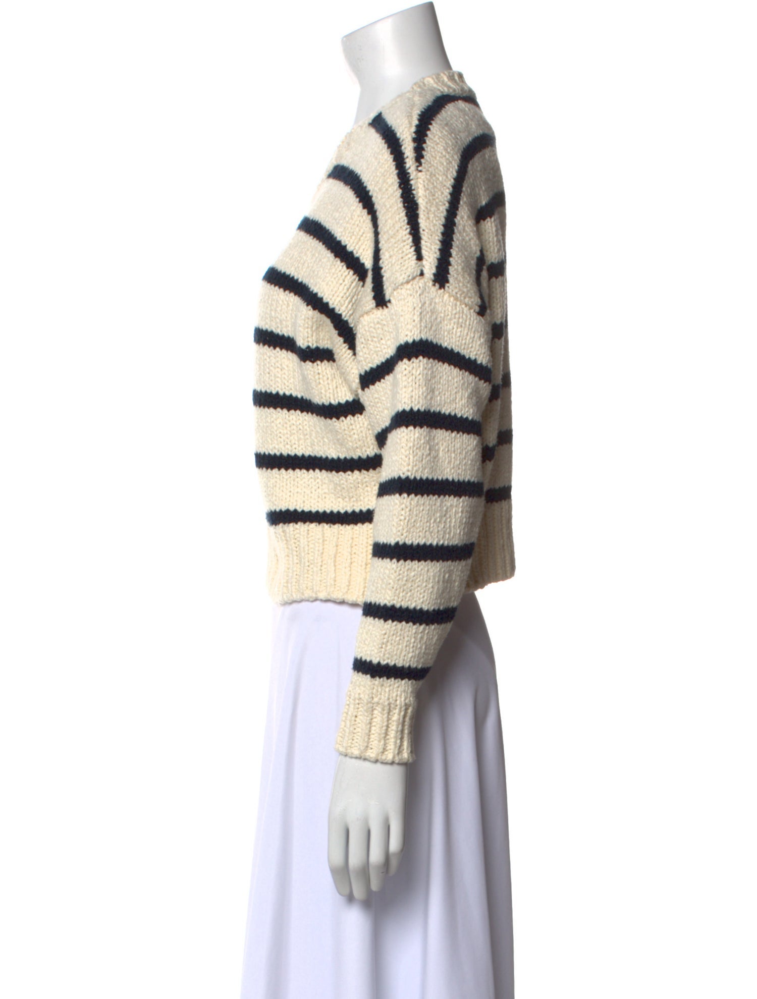 FRAME Striped Crew Neck Sweater
