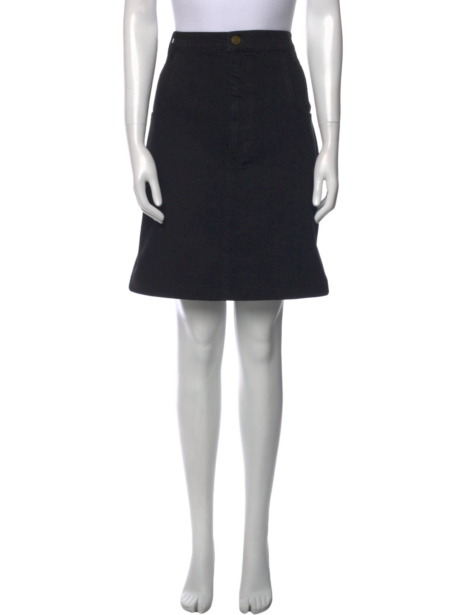 FRAME Distressed Accents Knee-Length Skirt