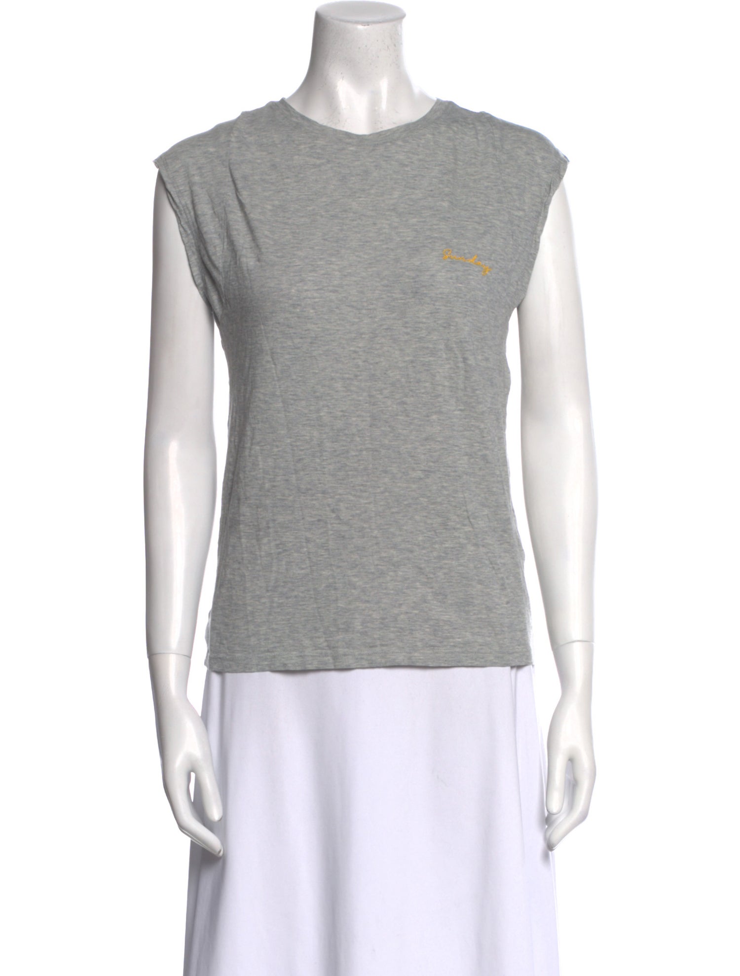 FRAME Crew Neck Sleeveless T-Shirt