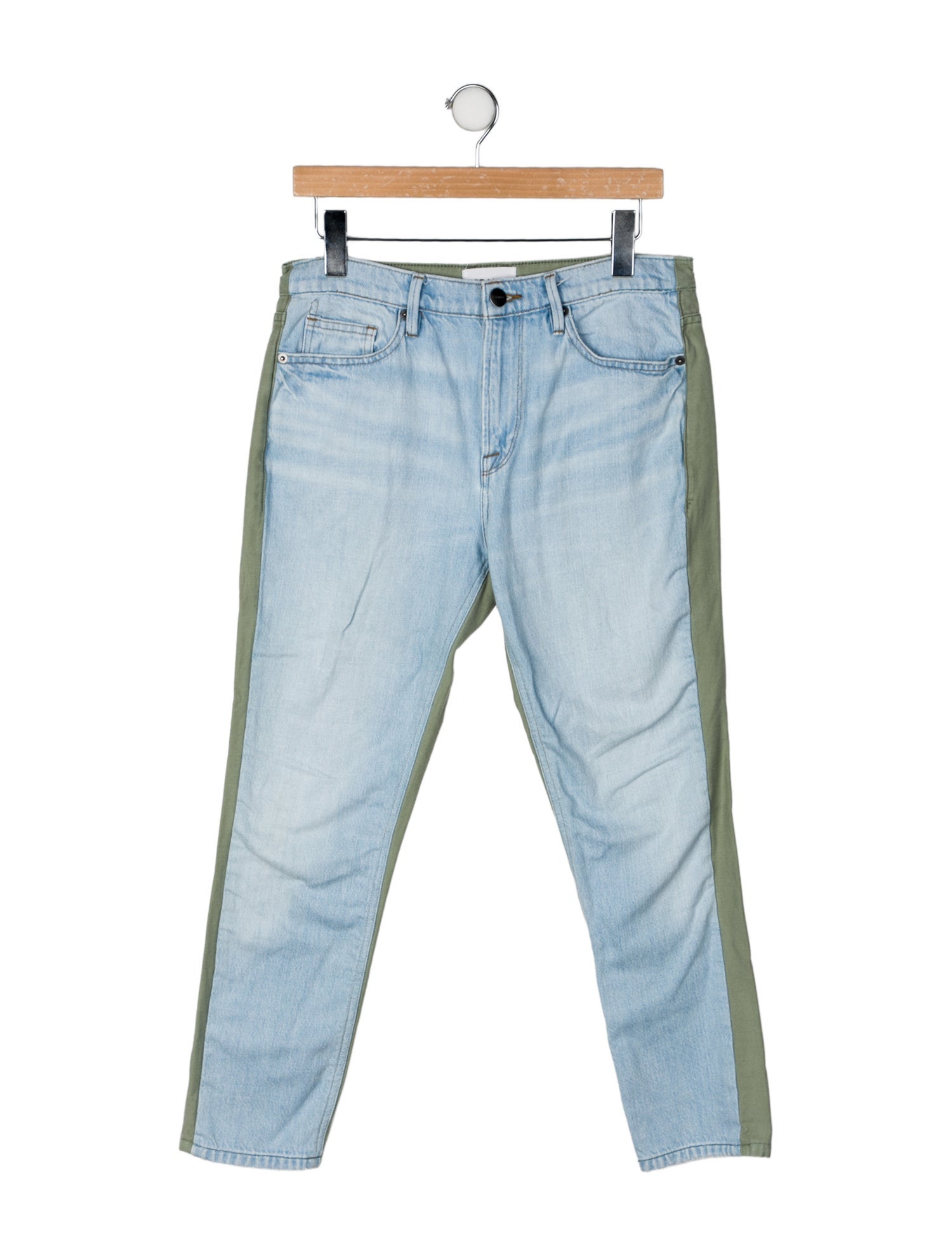 FRAME Colorblock Pattern Straight Leg Pants