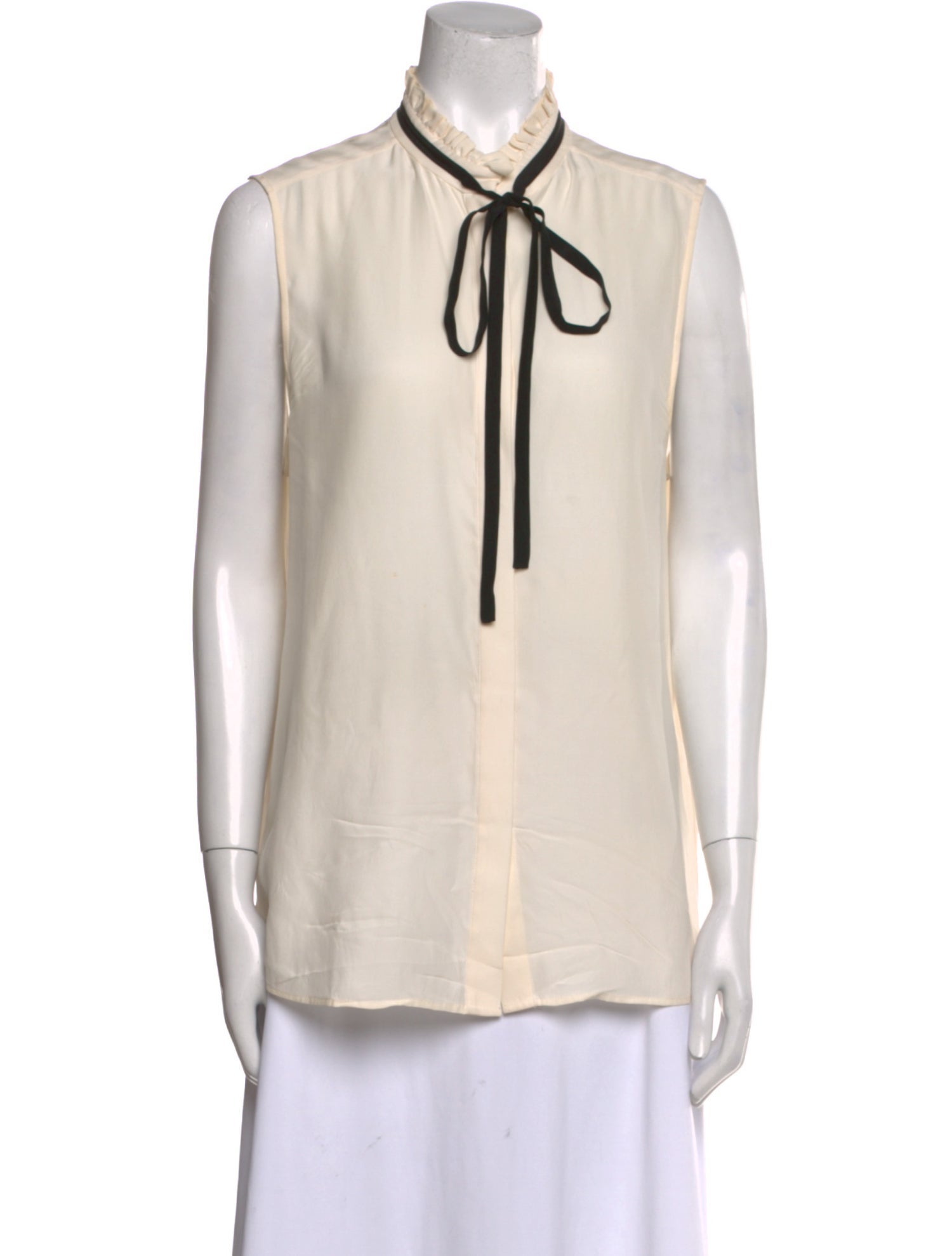 FRAME Silk V-Neck Top