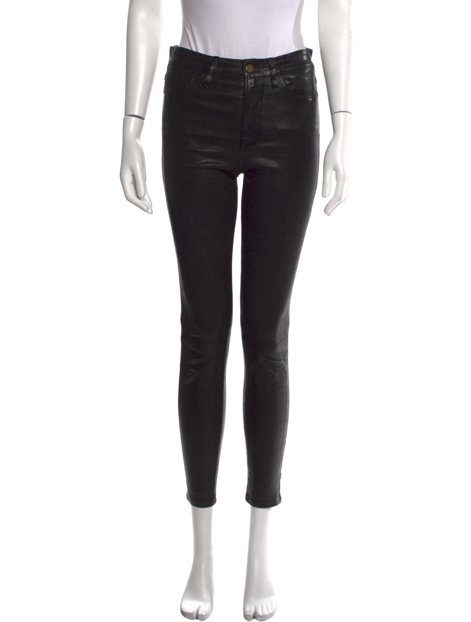 FRAME Lamb Leather Skinny Leg Pants