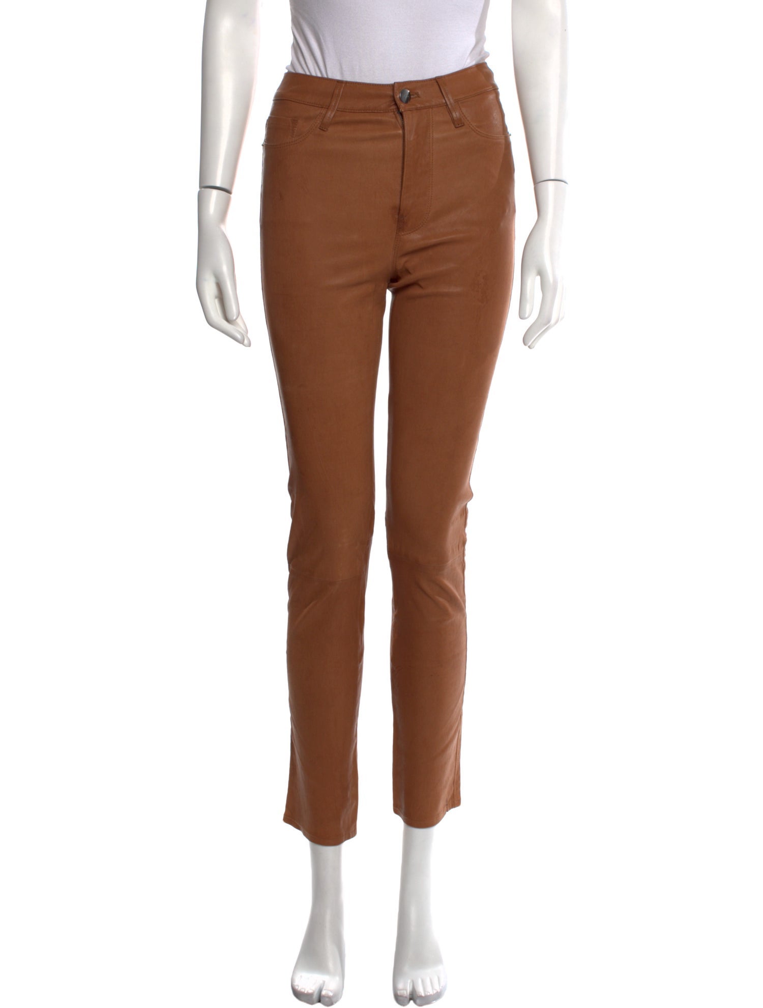 FRAME Lamb Leather Skinny Leg Pants