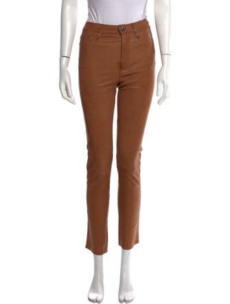 FRAME Lamb Leather Skinny Leg Pants