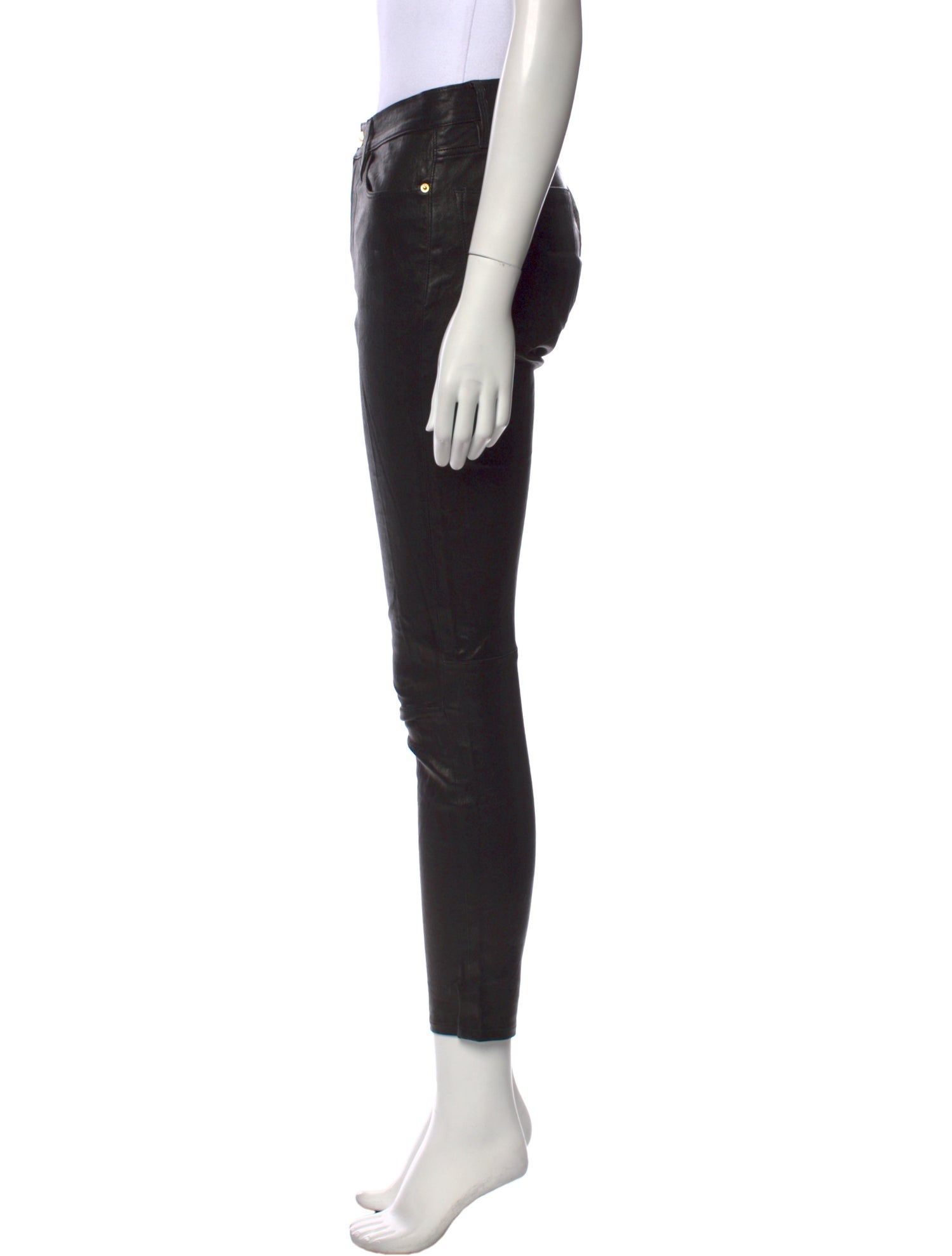 FRAME Lamb Leather Skinny Leg Pants