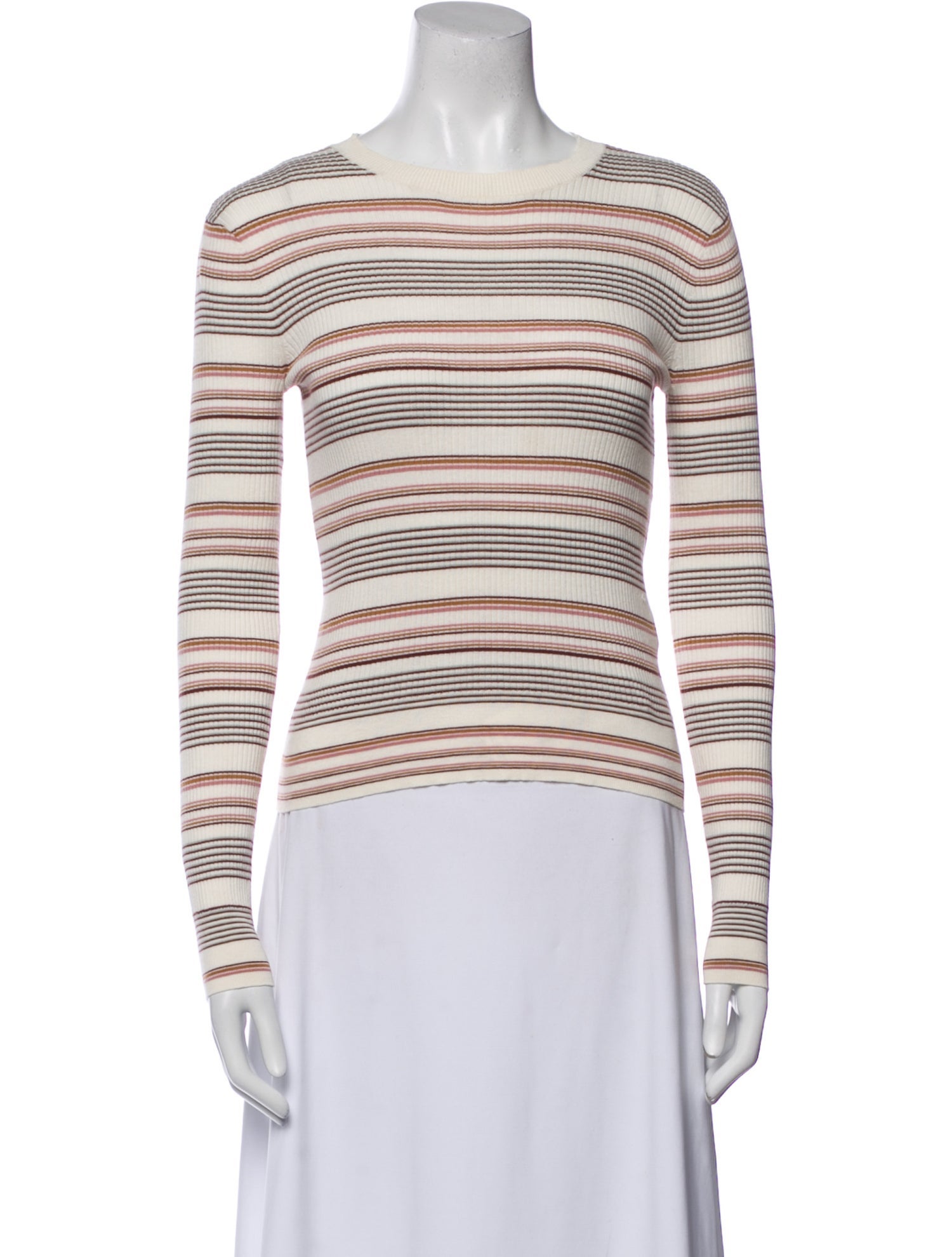 FRAME Striped Bateau Neckline Top