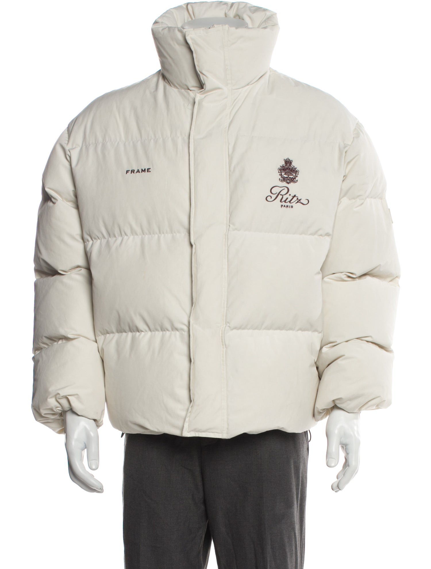 FRAME Graphic Print Puffer Coat