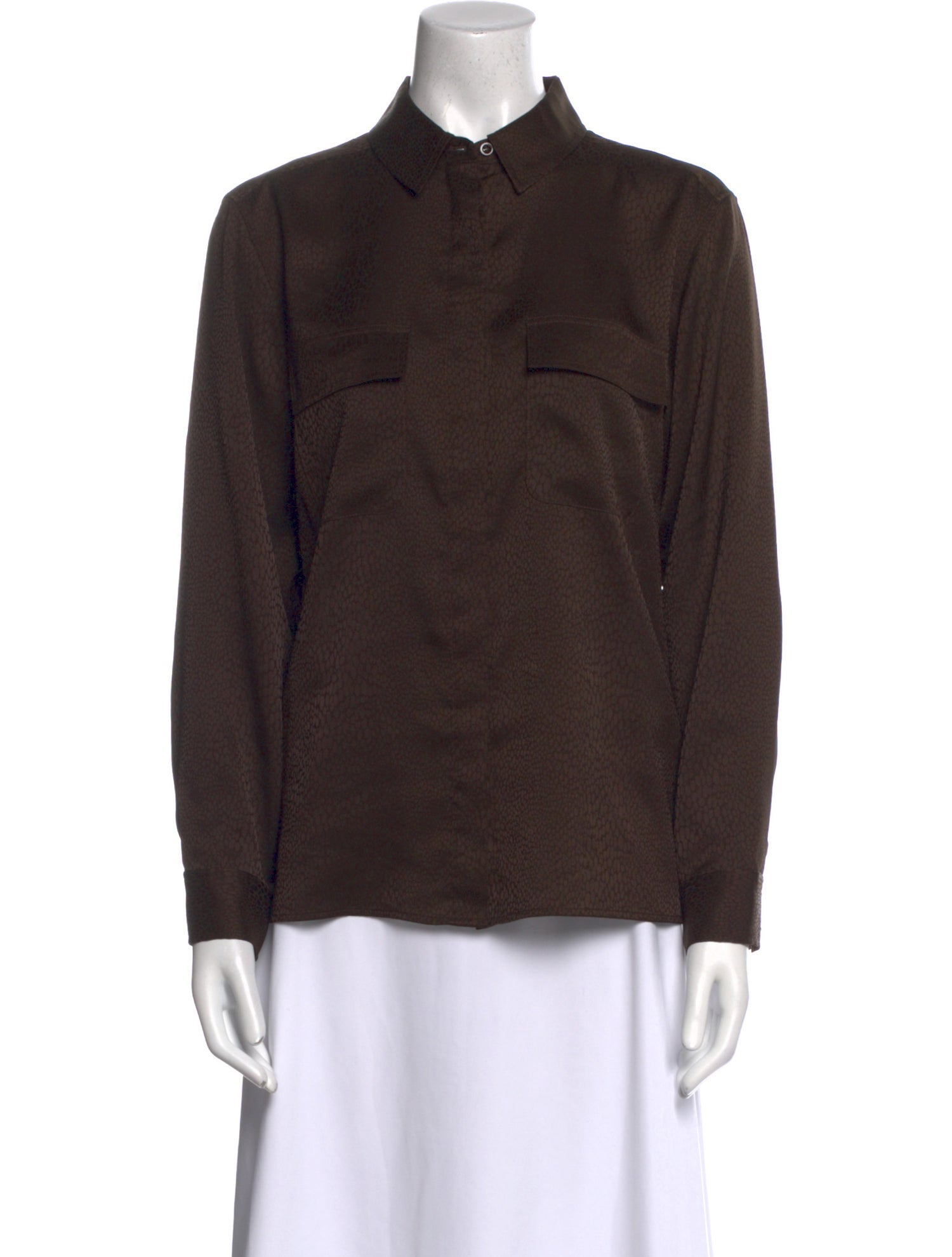 FRAME Long Sleeve Button-Up Top