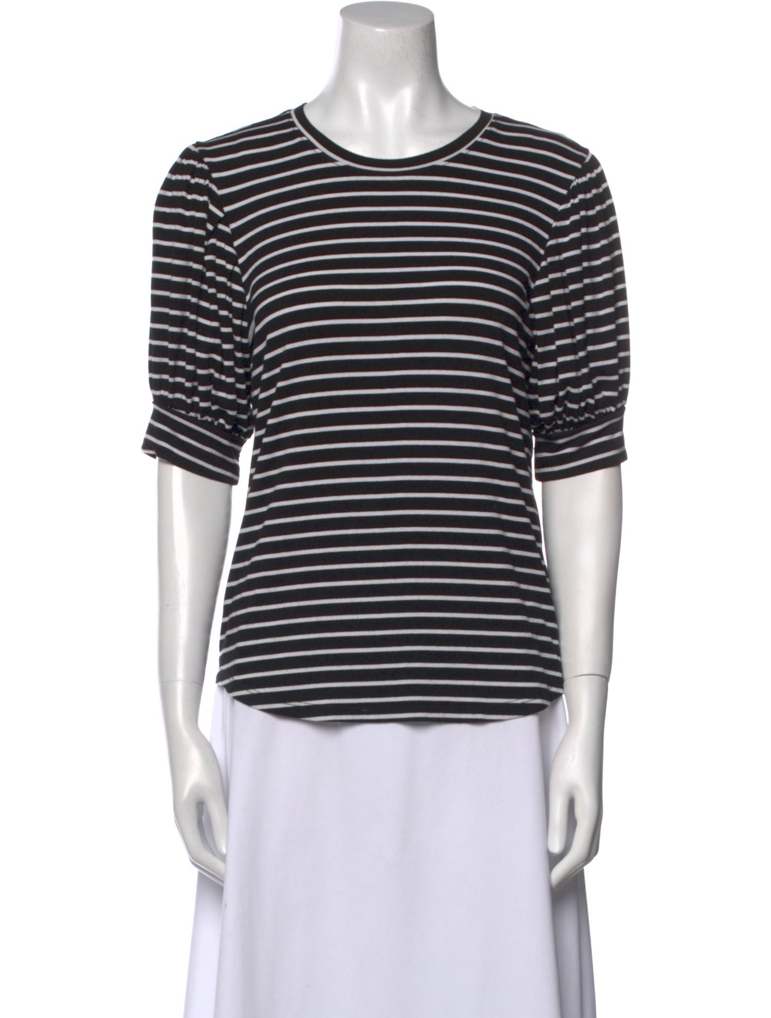 FRAME Striped Crew Neck T-Shirt